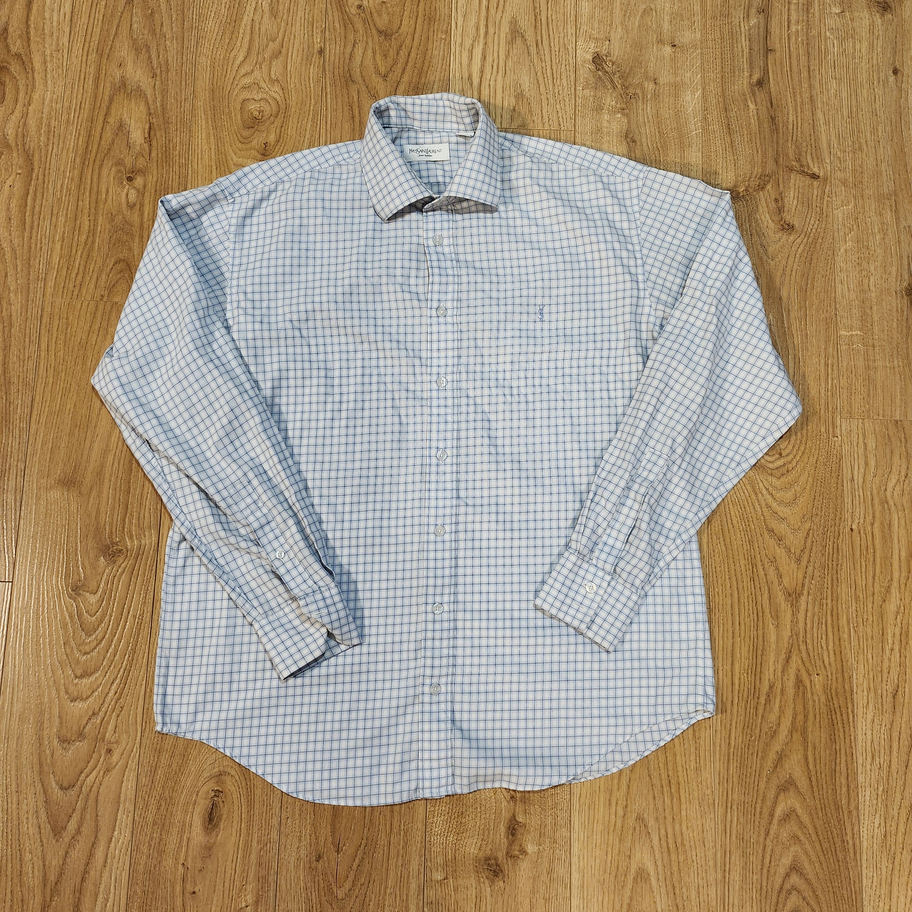 Yves Saint Laurent YSL Check shirt Size US L / EU 52-54 / 3 - 1 Thumbnail