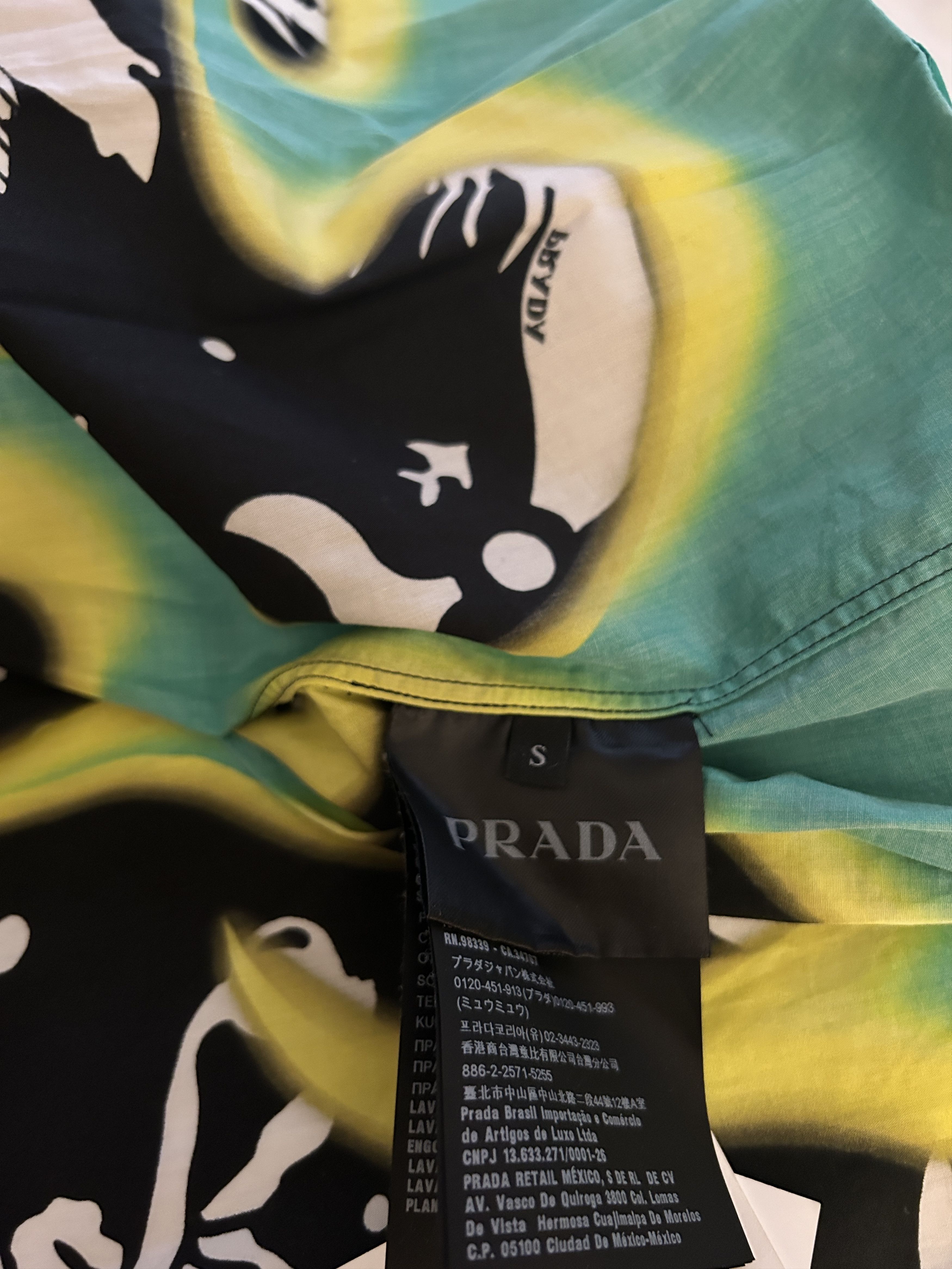 Prada Prada FW18 Mermaid Flames Camp Collar Shirt Size US S / EU 44-46 / 1 - 6 Thumbnail