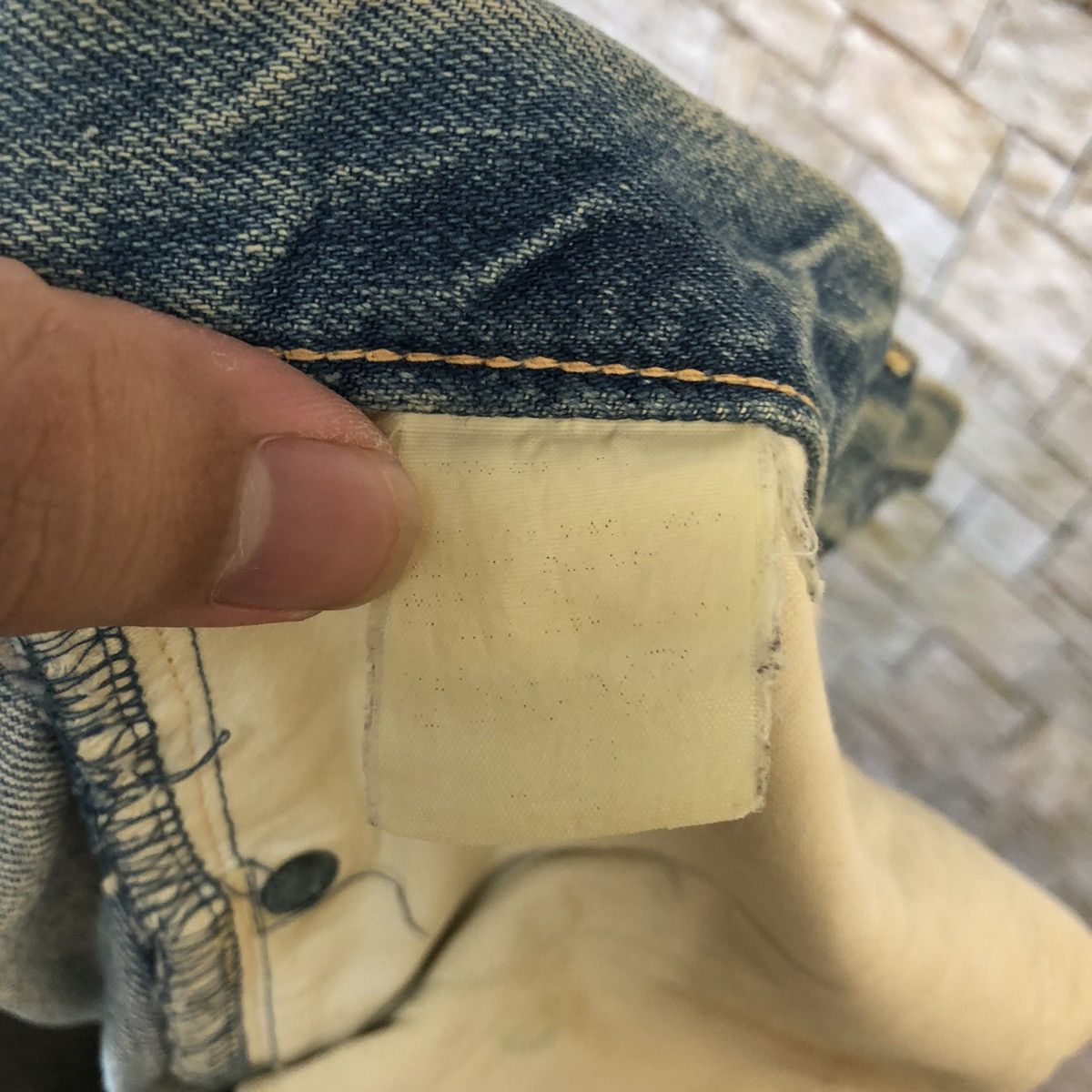 Japanese Brand Japan vintage Blue ripped Distressed Denim Pants #A949 Size US 31 - 23 Thumbnail