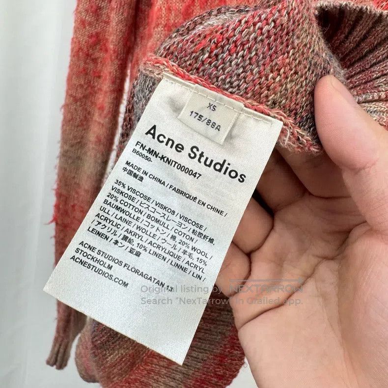 Acne Studios Acne Studios Fuzzy design gradient striped knitted sweater Size US XS / EU 42 / 0 - 6 Thumbnail