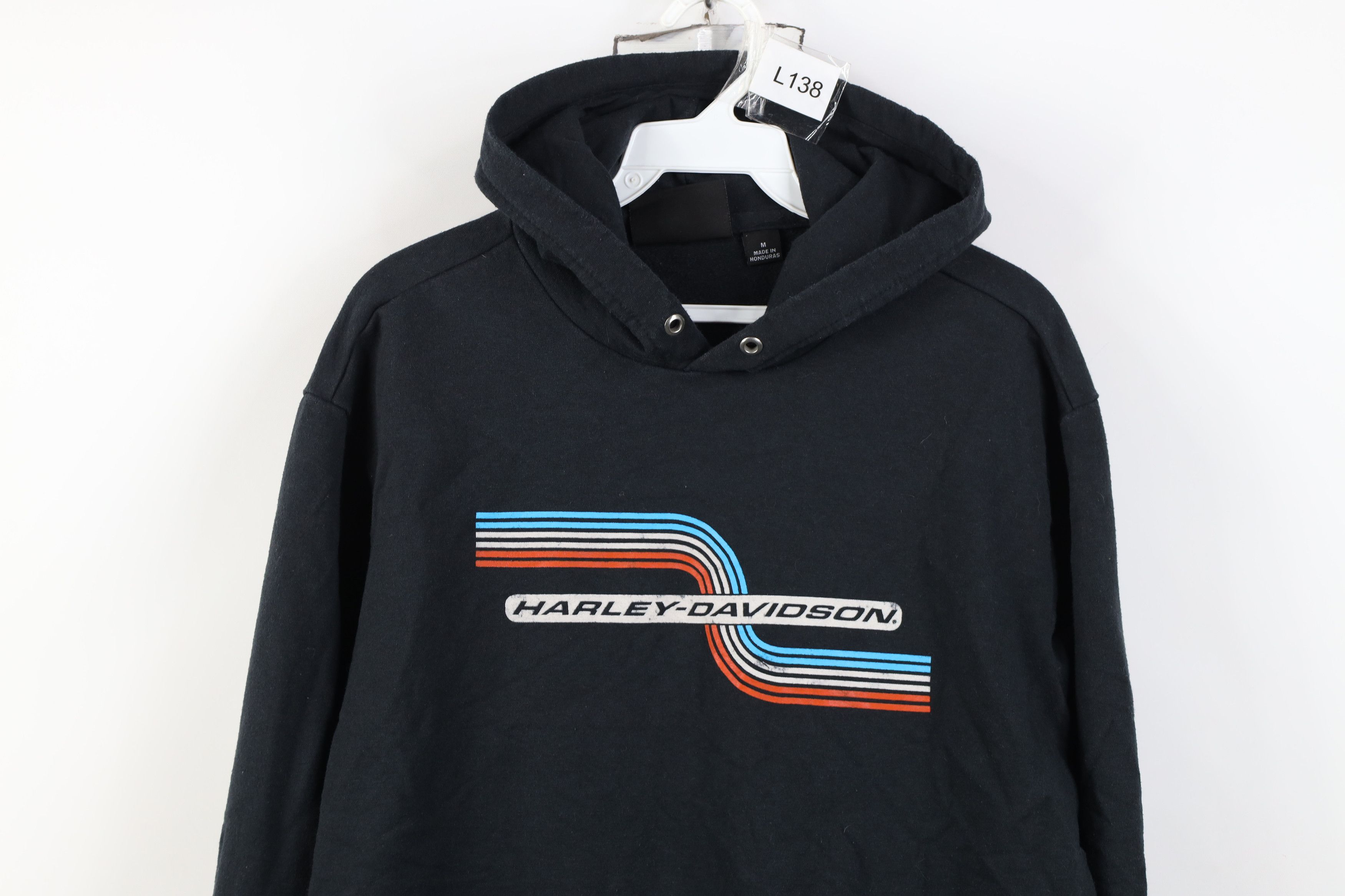 Harley Davidson Vintage Y2K Harley Davidson Spell Out Racing Stripes Hoodie Size US M / EU 48-50 / 2 - 2 Thumbnail