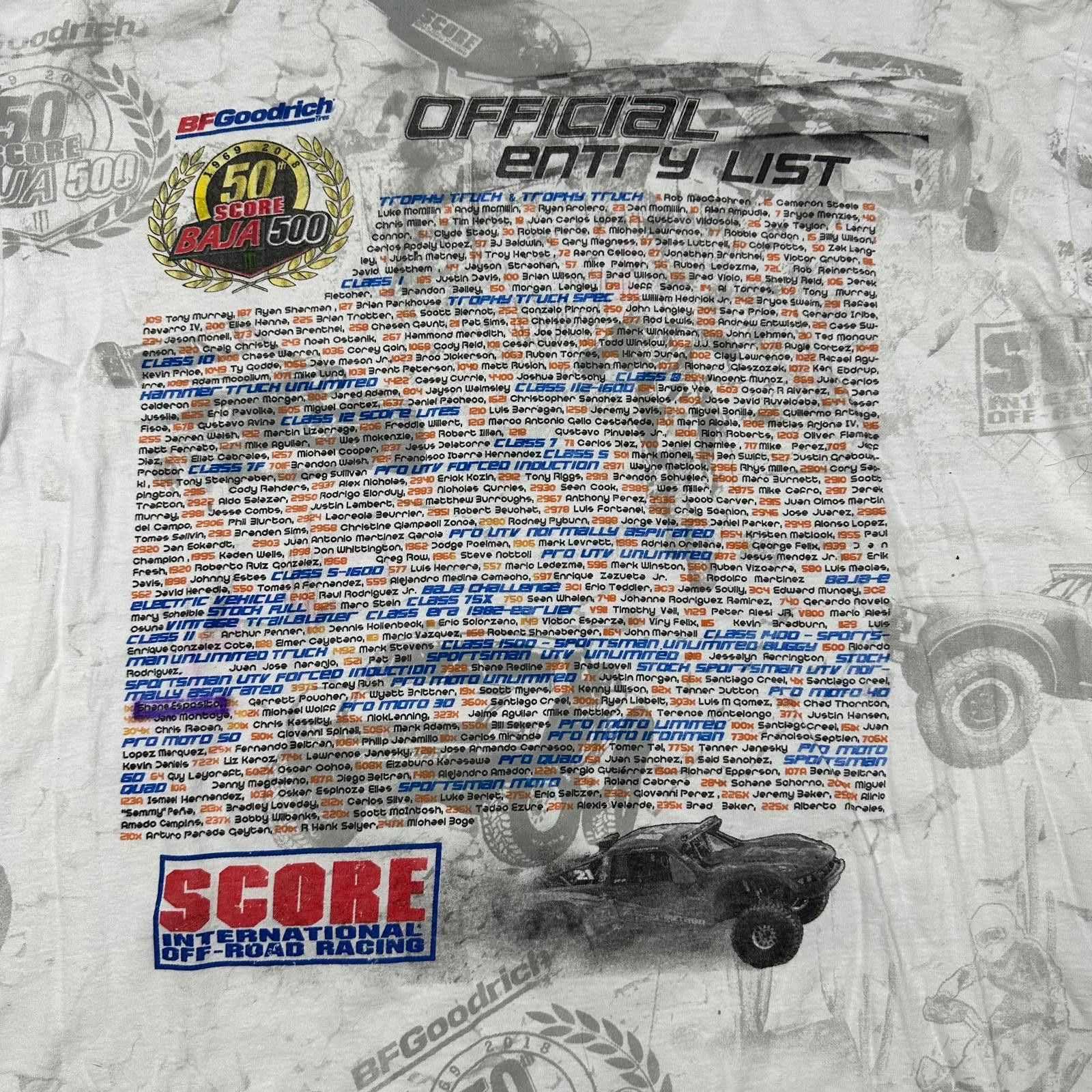 Other BFGoodrich Mens T-shirt Large White Baja 500 Racing Graphic Size US L / EU 52-54 / 3 - 6 Thumbnail