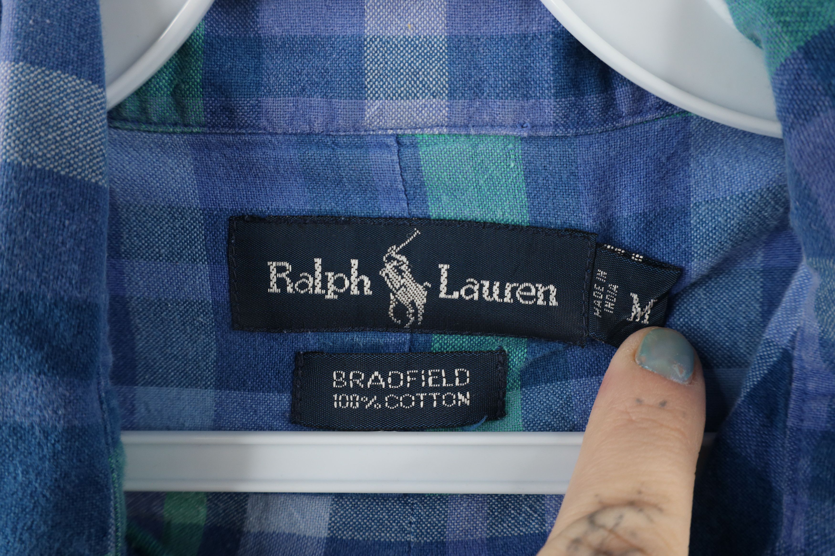 Ralph Lauren × Vintage Vintage 90s Ralph Lauren Bradfield Flannel Button Down Shirt Size US M / EU 48-50 / 2 - 7 Thumbnail