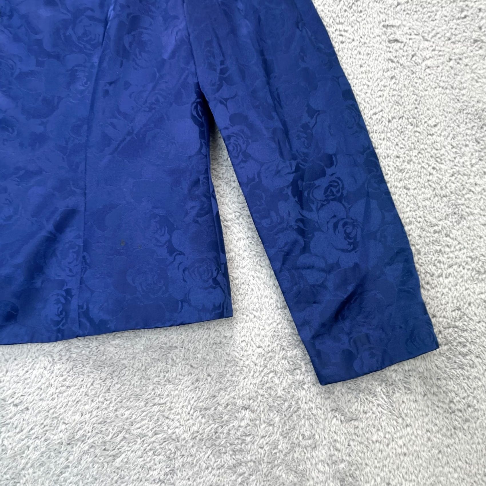 Vintage VINTAGE Papell Boutique Jacket Womens 10 Blue Blazer Coat Silk Lined Single Breasted Blazer Womens 10 Blue Silk Lined Buttoned City Retro 90s Womens Size L / US 10 / IT 46 - 6 Thumbnail
