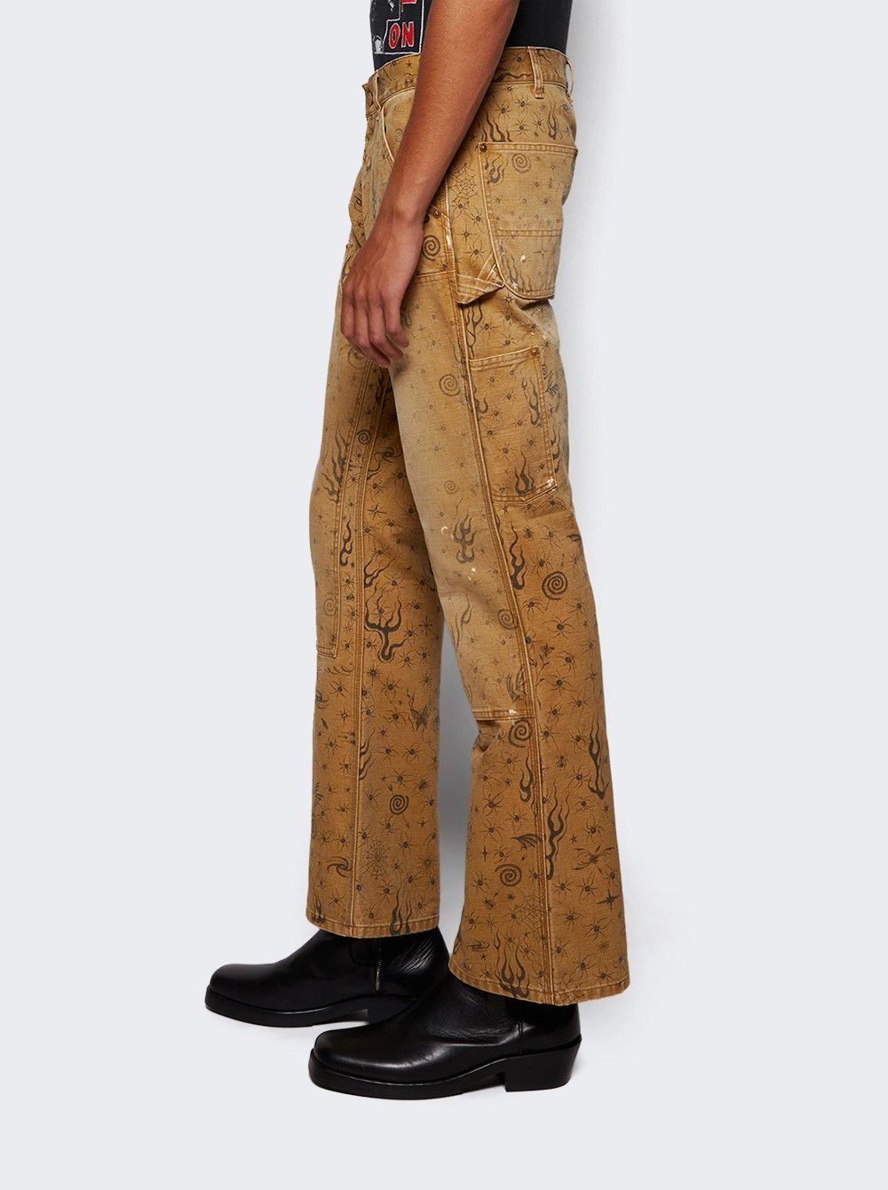Saint Michael o1mle0326 Double Denim Knee Pants in Neutrals Size US 36 / EU 52 - 3 Thumbnail