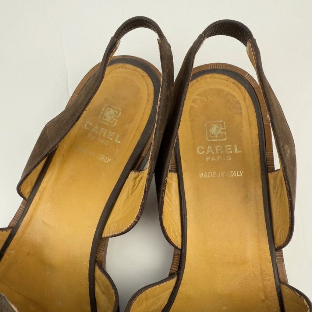 Carel Paris CAREL PARIS Luxury Brown Slingback Flat Lazy Sandals sz 41 Size US 11 / IT 41 - 8 Thumbnail