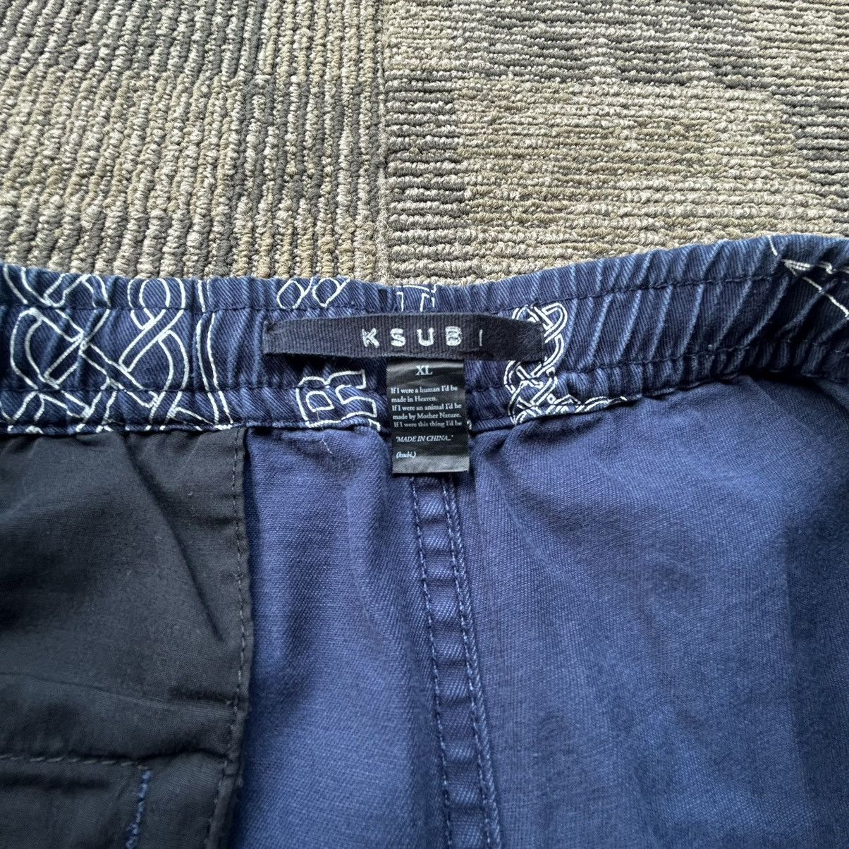 Ksubi KSUBI Navy Blue All Over Print “Super Nature” Shorts Size US 38 / EU 54 - 4 Thumbnail