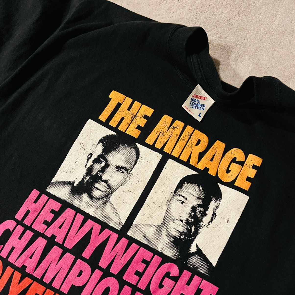 Vintage Vintage 1992 Holyfield vs Bowe Championship Boxing T-Shirt L Size US L / EU 52-54 / 3 - 3 Thumbnail