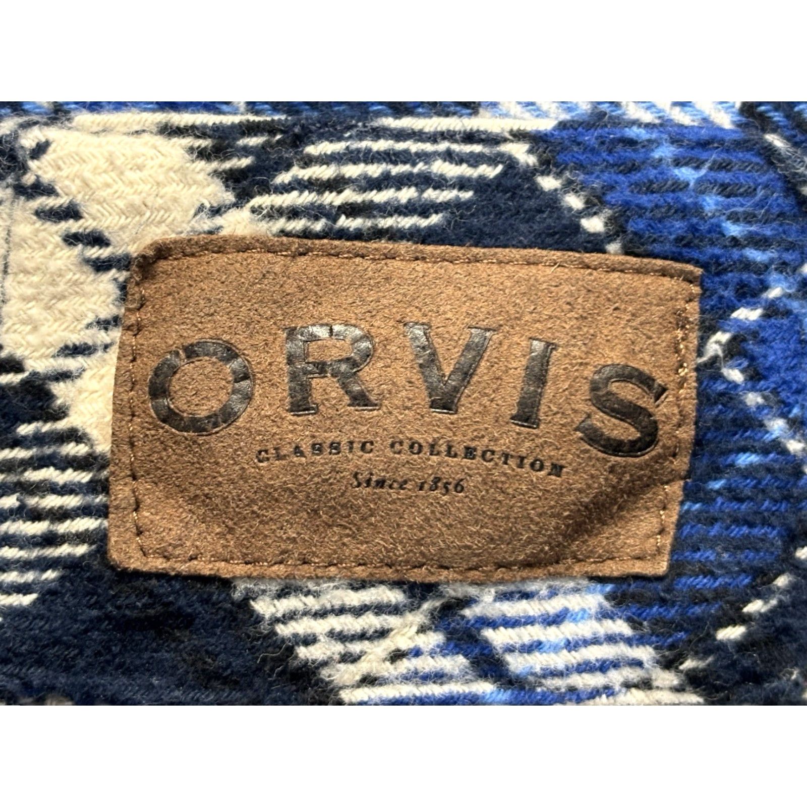 Orvis VINTAGE Orvis Heavyweight Flannel Shirt Jacket Shacket Men’s L Blue Plaid Outdoor Casual Workwear Size US L / EU 52-54 / 3 - 6 Thumbnail