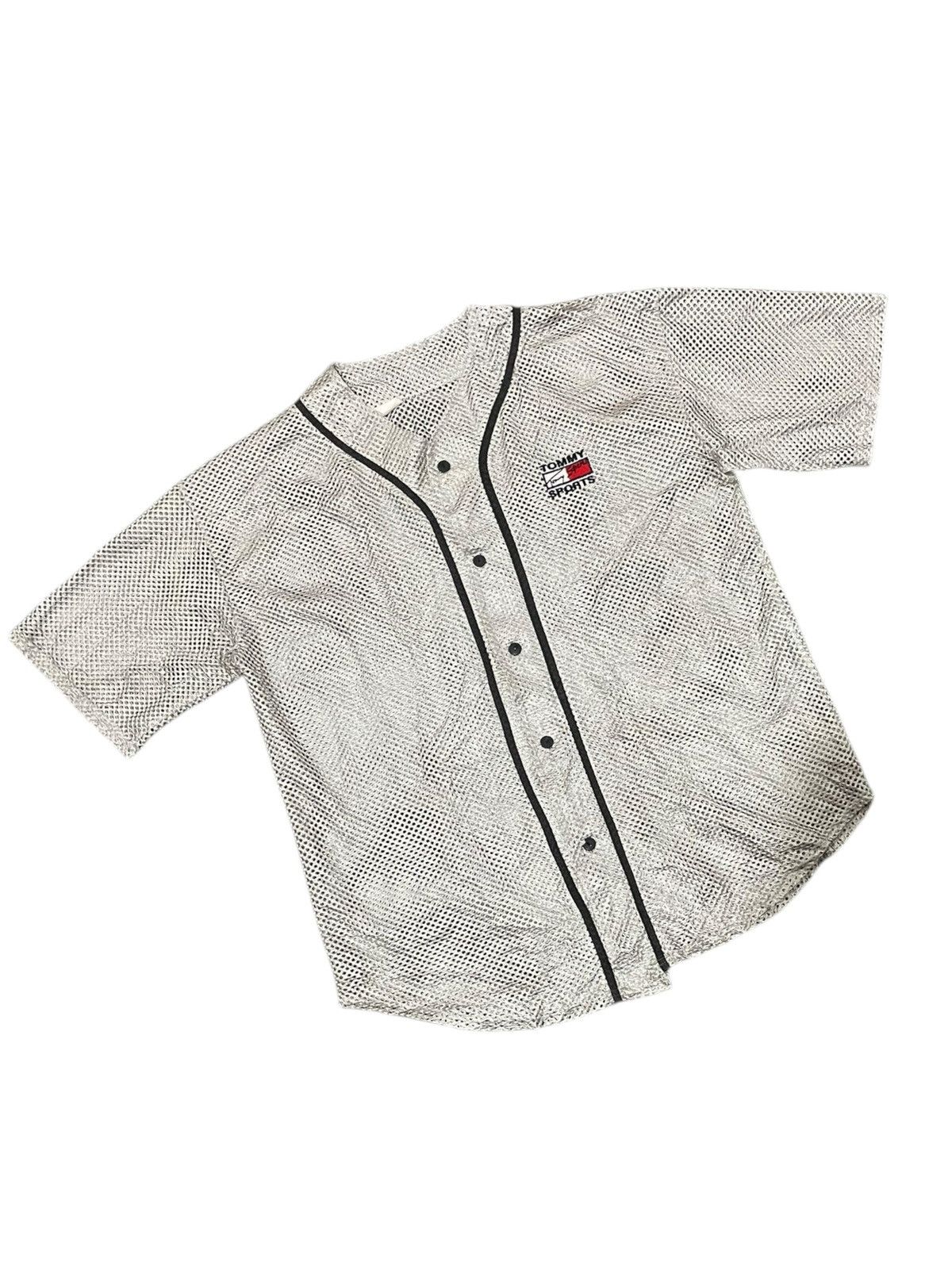 Tommy Hilfiger VTG 90s TOMMY SPORTS MLB DESTROYED MESH JERSEY Size US XL / EU 56 / 4 - 4 Thumbnail