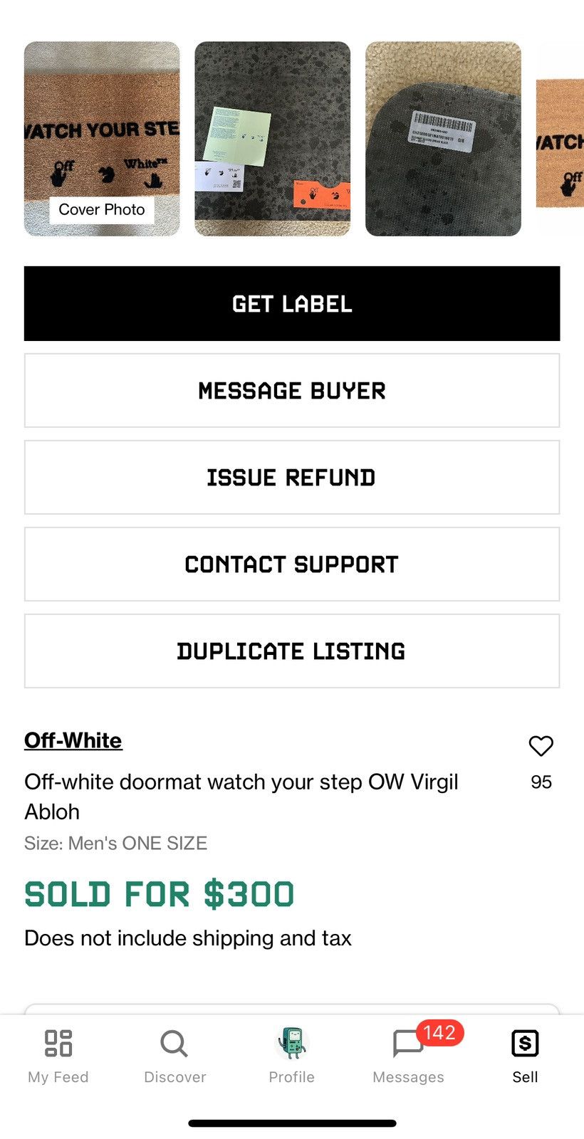 Off-White Off-white doormat watch your step OW Virgil Abloh Size ONE SIZE - 5 Thumbnail