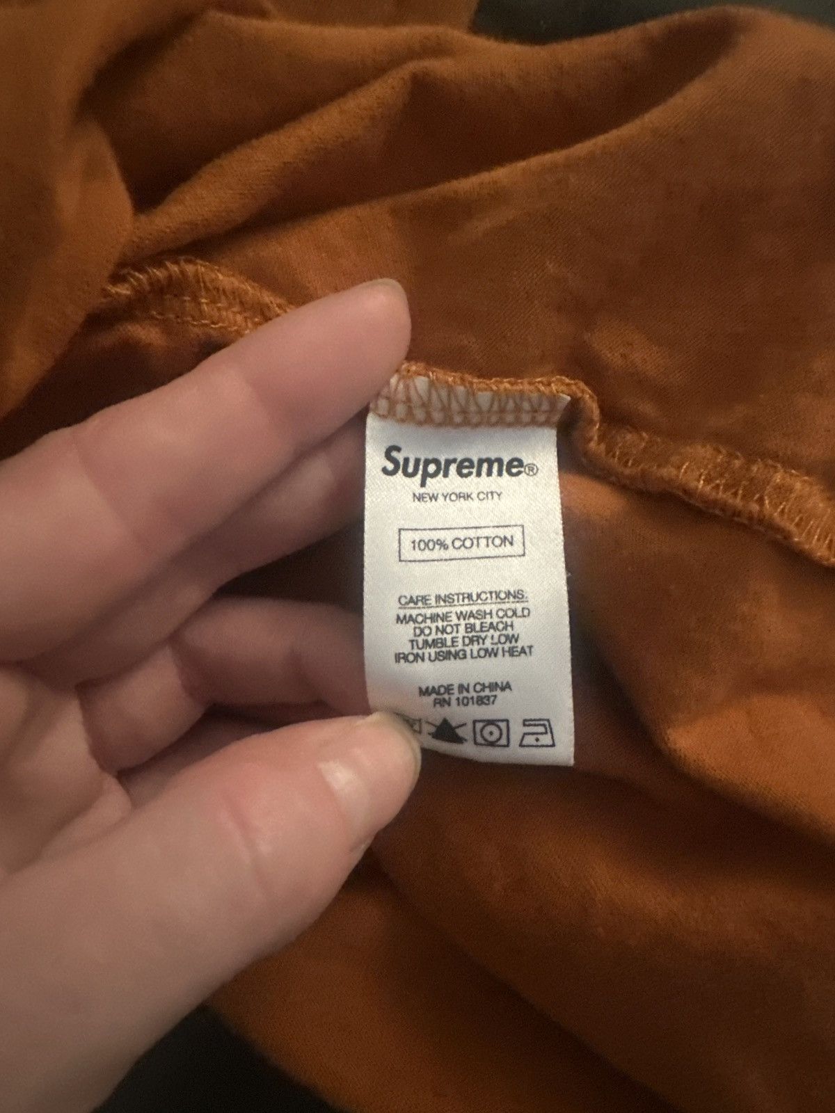 Supreme Supreme Orange Box Logo Tee Size Medium Streetwear Basic Size US M / EU 48-50 / 2 - 4 Thumbnail