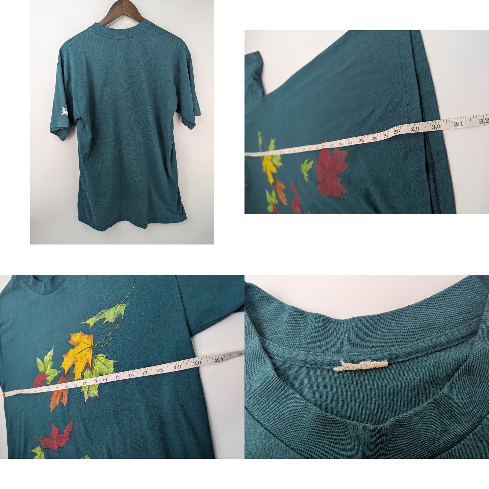 Vintage Vintage Liscombe Lodge Canada Maple Leaf Shirt Green 90s Crew Neck T-Shirt Logo Men S/M Autumn Christmas Maple Leaf Canada Shirt Mens Size US S / EU 44-46 / 1 - 8 Thumbnail
