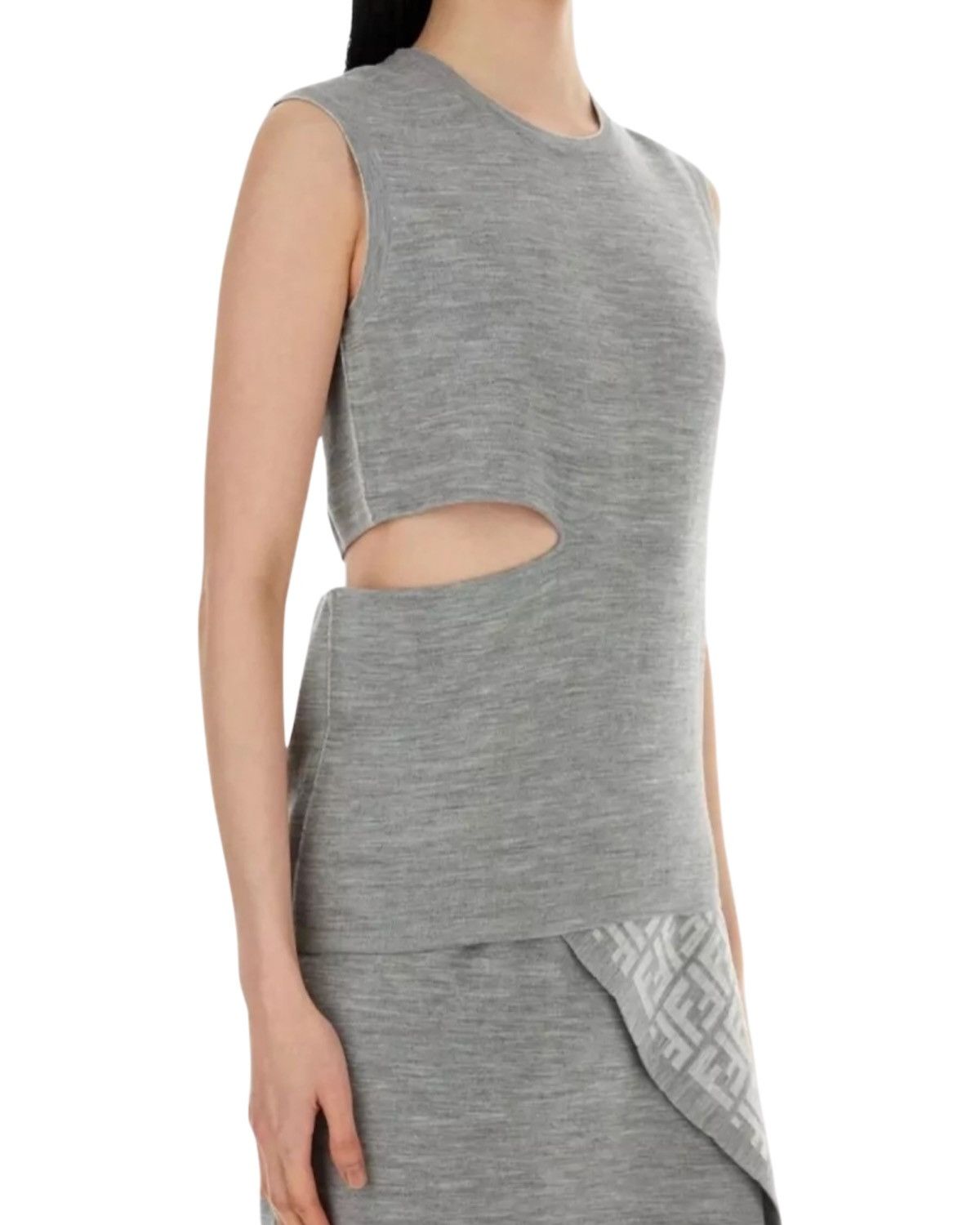Fendi Fendi FF Monogram Cut-Out Knit Top Size S / US 4 / IT 40 - 2 Thumbnail