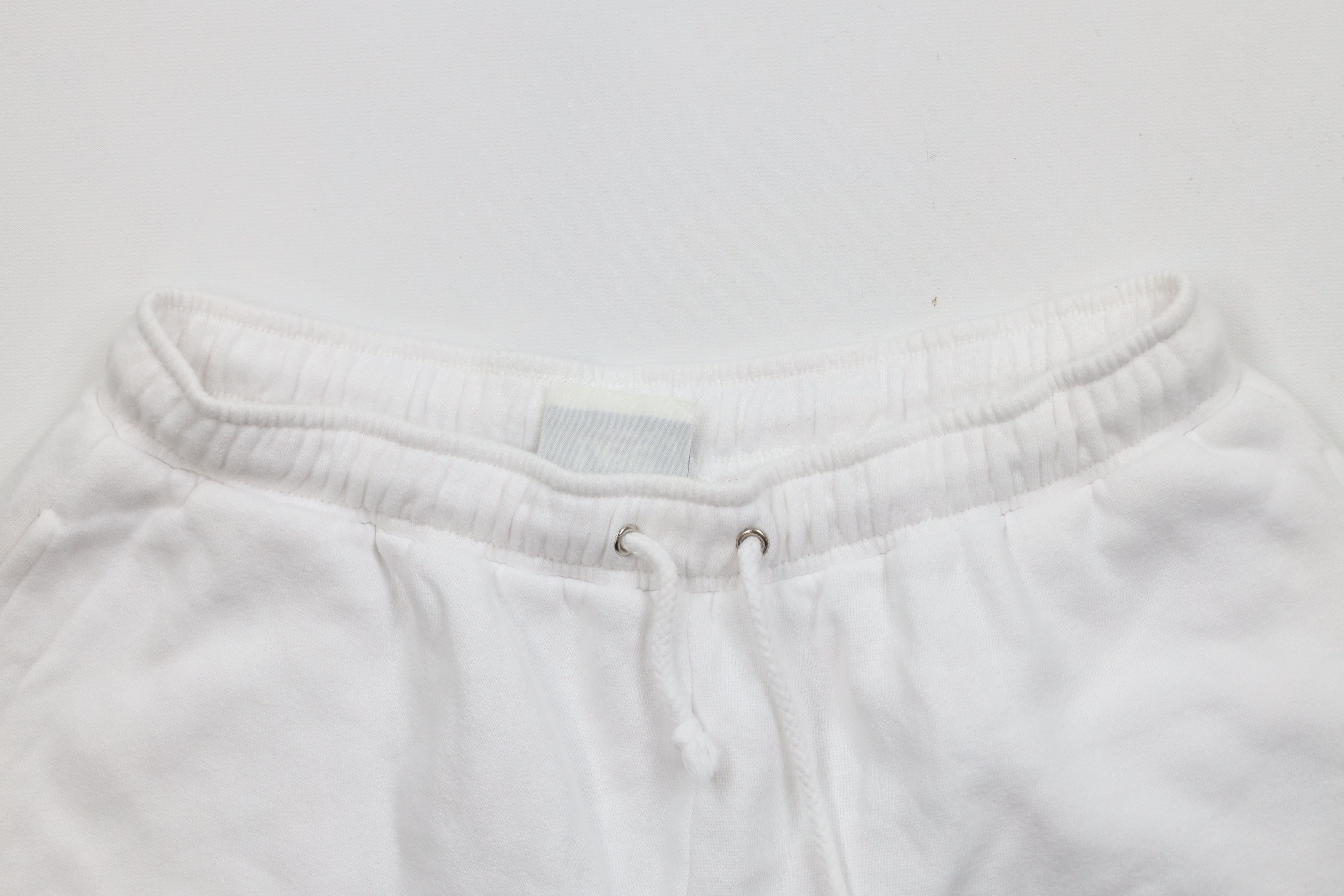 Vintage Vintage 90s Streetwear Blank Sweatpants Shorts White USA Size 26" / US 2 / IT 38 - 2 Thumbnail