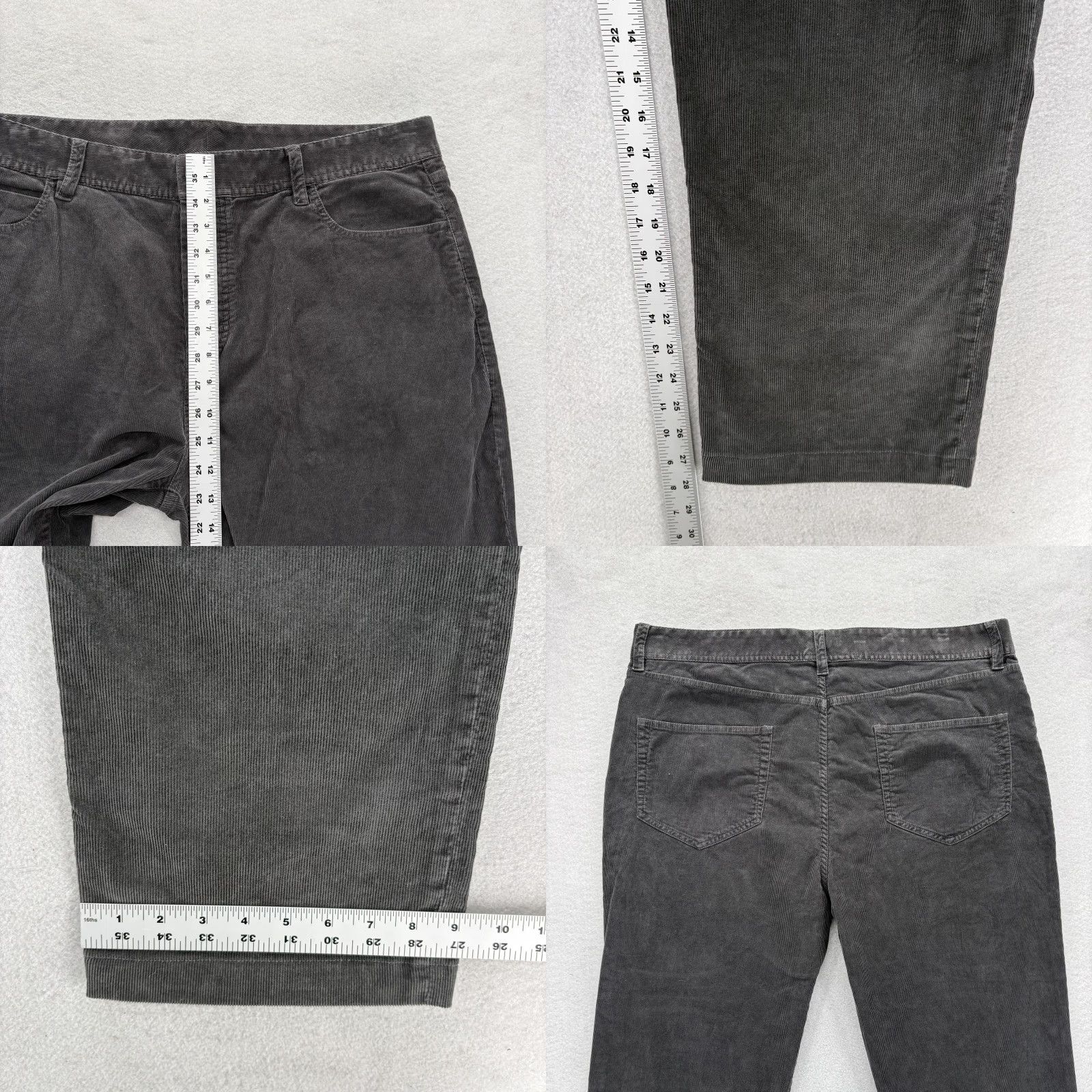 James Perse James Perse 5-Pocket Stretch Cord Pants Mens 38x28 Gray Straight Corduroy Casual Size US 38 / EU 54 - 8 Thumbnail