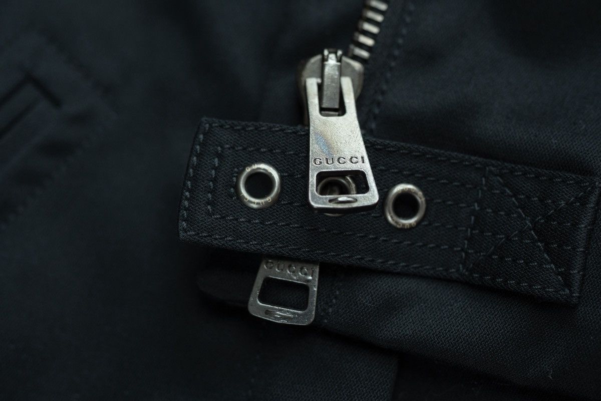 Gucci Gucci by Tom Ford SS2003 Runway Black Buckle Collar Jacket Size M / US 6-8 / IT 42-44 - 15 Thumbnail