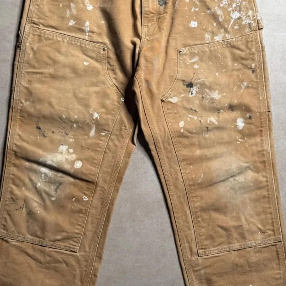 Carhartt Vintage Carhartt Tan Double Knee Pants - 36x30 Size US 36 / EU 52 - 8 Thumbnail