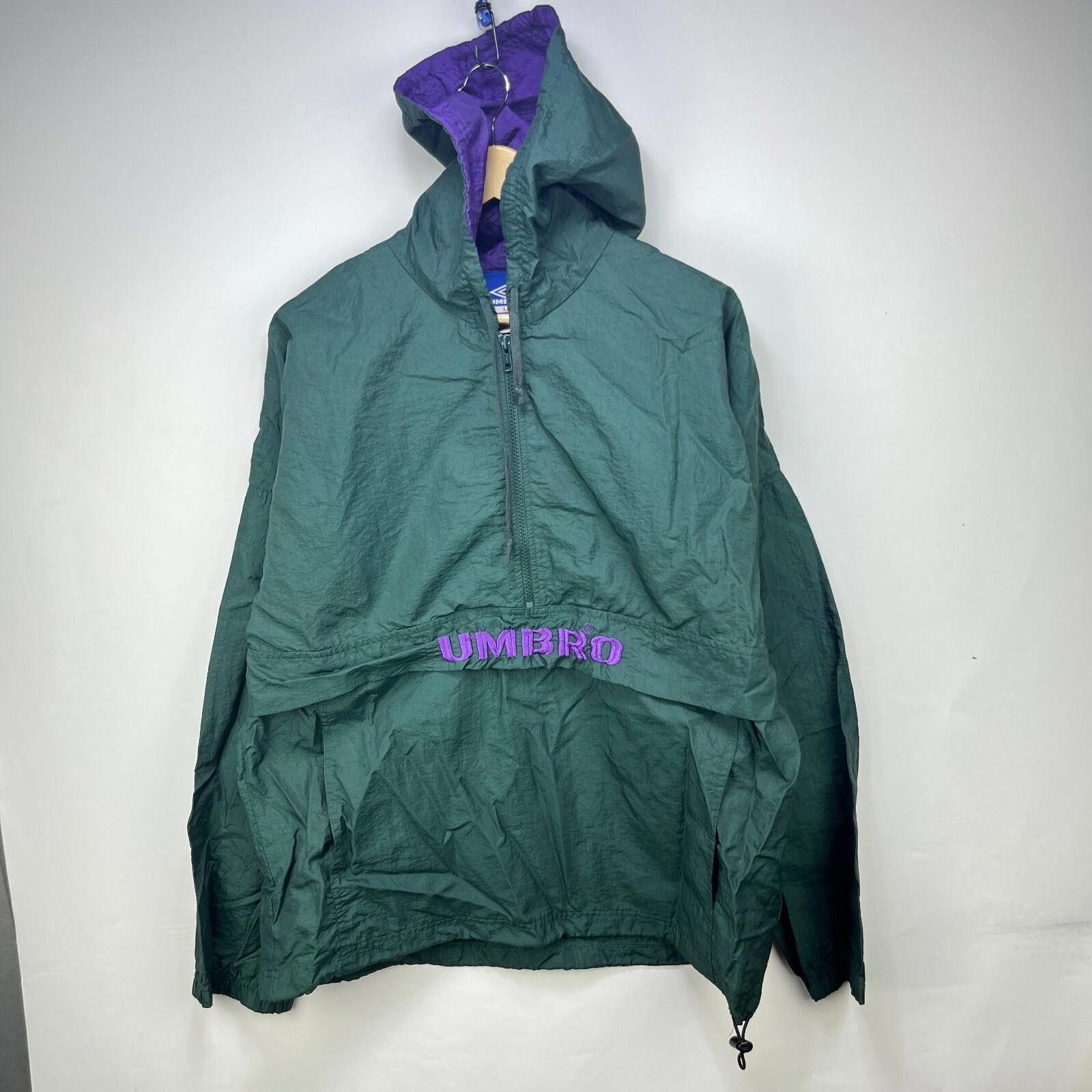 Umbro Vintage 90s Umbro Windbreaker Jacket Large Hooded Soccer Size US L / EU 52-54 / 3 - 1 Thumbnail