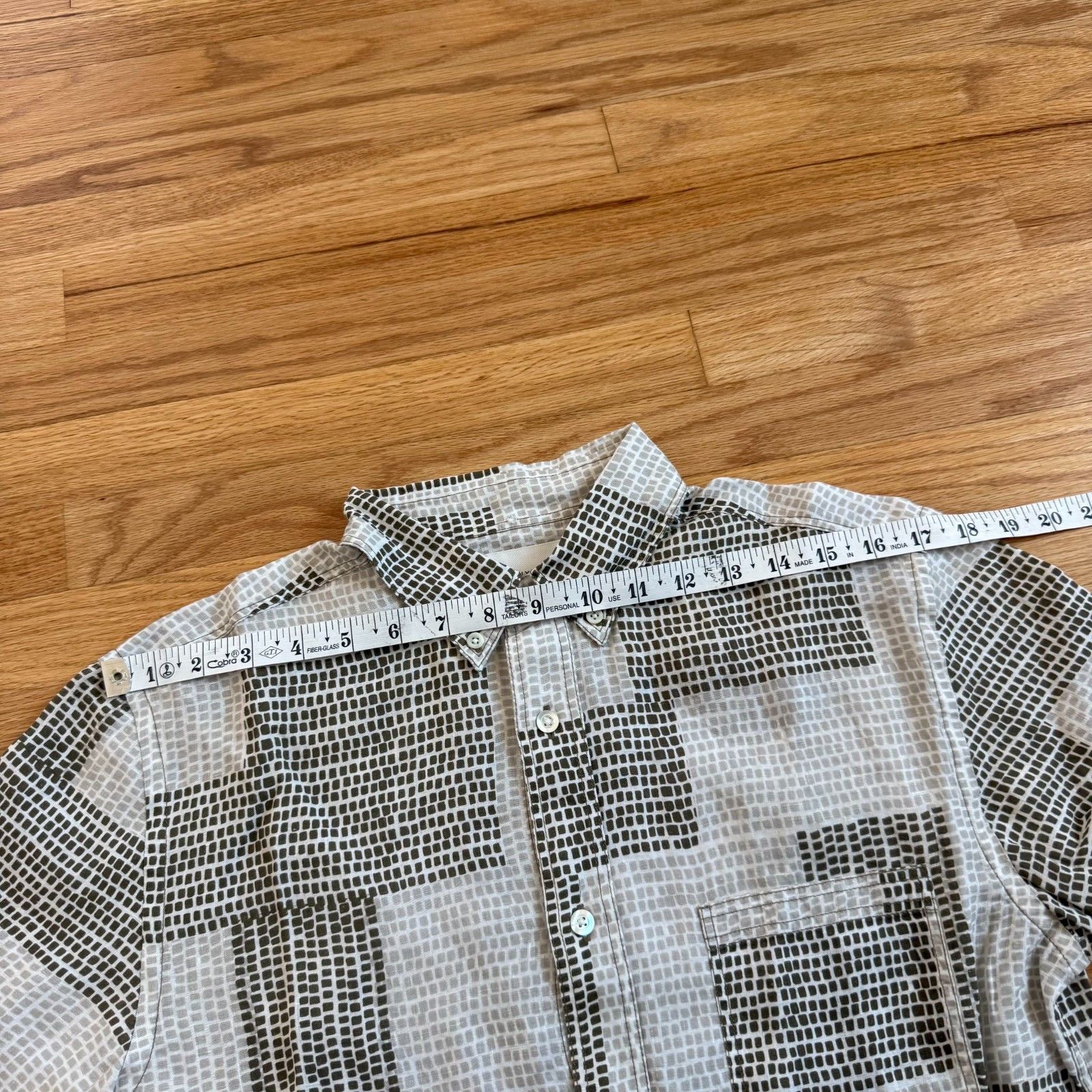 Billy Reid Billy Reid Short Sleeve Linen Patchwork Tuscumbia Shirt Size US S / EU 44-46 / 1 - 4 Thumbnail