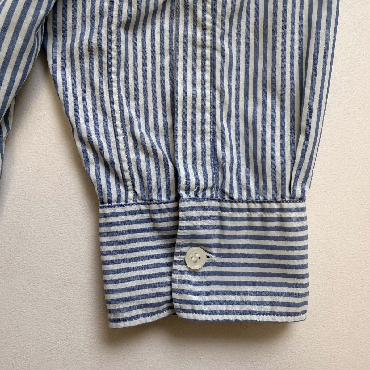 Comme des Garcons ‘Embroidered Stripe’ White/Blue Stripe Shirt Size US L / EU 52-54 / 3 - 17 Thumbnail