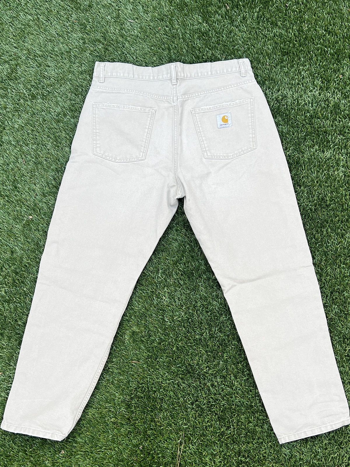 image of Carhartt Wip Canvas Tan Newel Pant in Beige, Men's (Size 34)