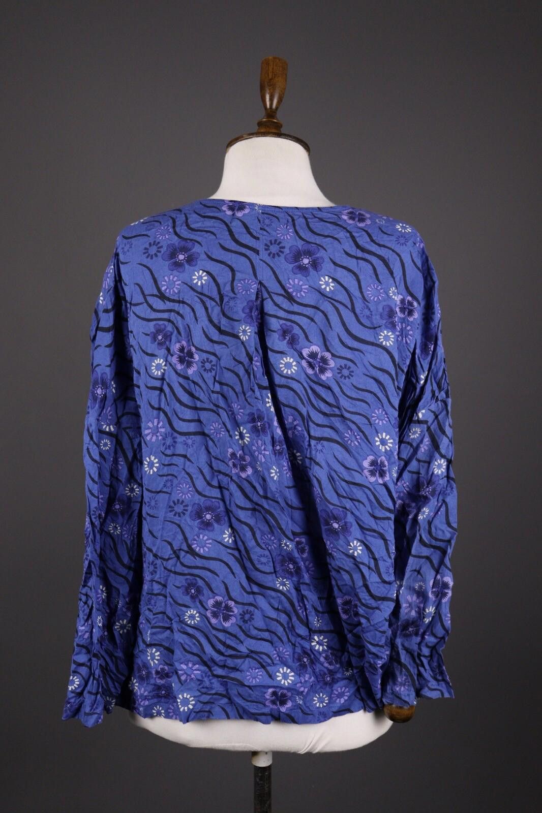 Designer Gudrun Sjode Blue Floral Print Textured Cardigan Size L Size L / US 10 / IT 46 - 5 Thumbnail