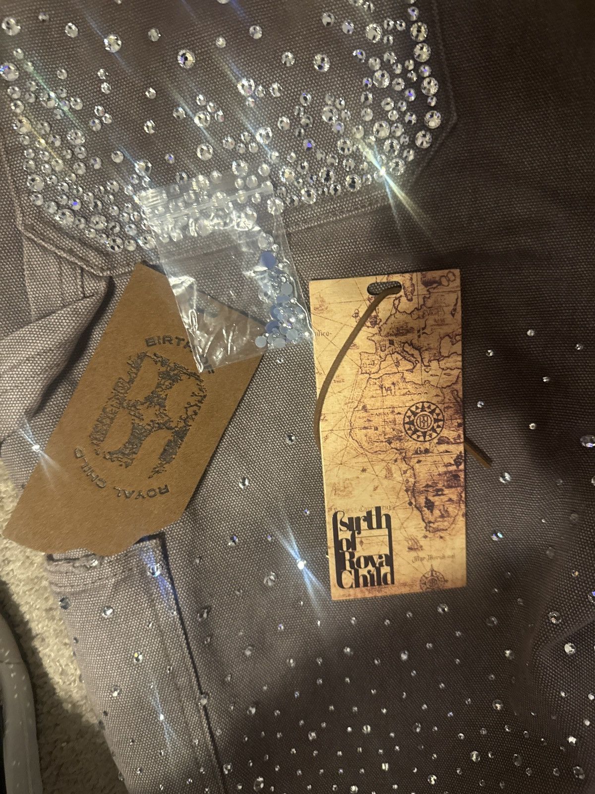 Birth of Royal Child Birth of a Royal Child - Brown Rhinestone Jorts Size US 38 / EU 54 - 3 Thumbnail