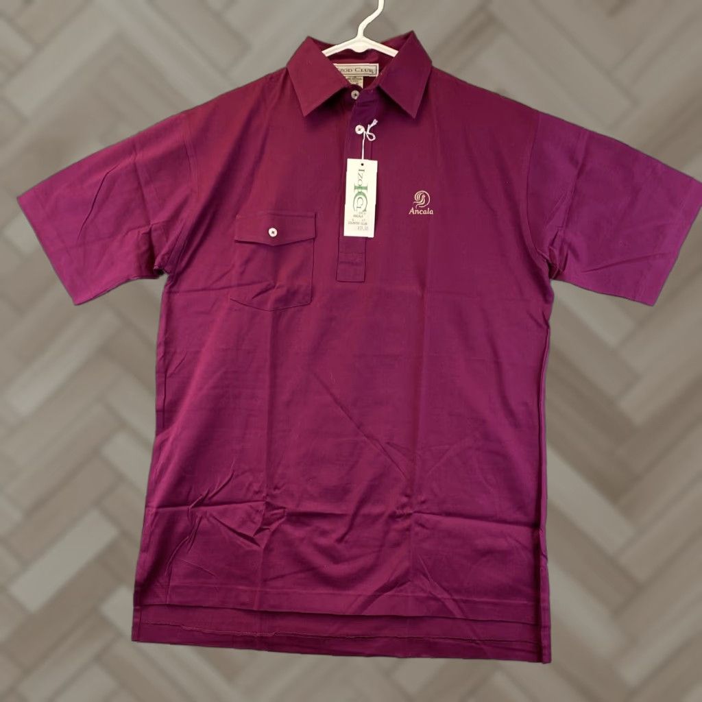 Izod VINTAGE IZOD Polo Shirt Men Short Sleeve Burgundy Medium Men's NWT 81-69 Size US M / EU 48-50 / 2 - 1 Thumbnail