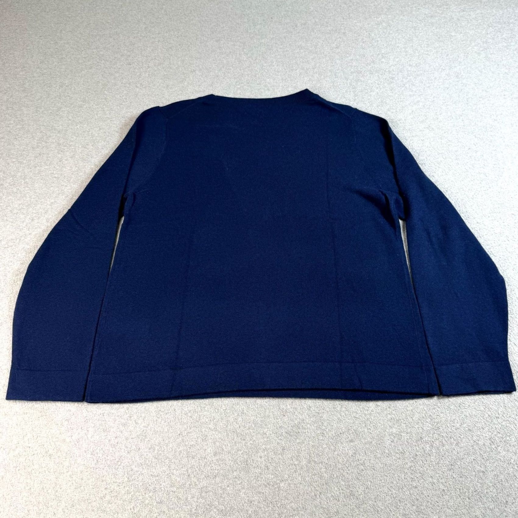 J.Crew J.CREW Teddie Crewneck Sweater Women XL Blue Wool Blend Casual Fall Knit Size XL / US 12-14 / IT 48-50 - 2 Thumbnail