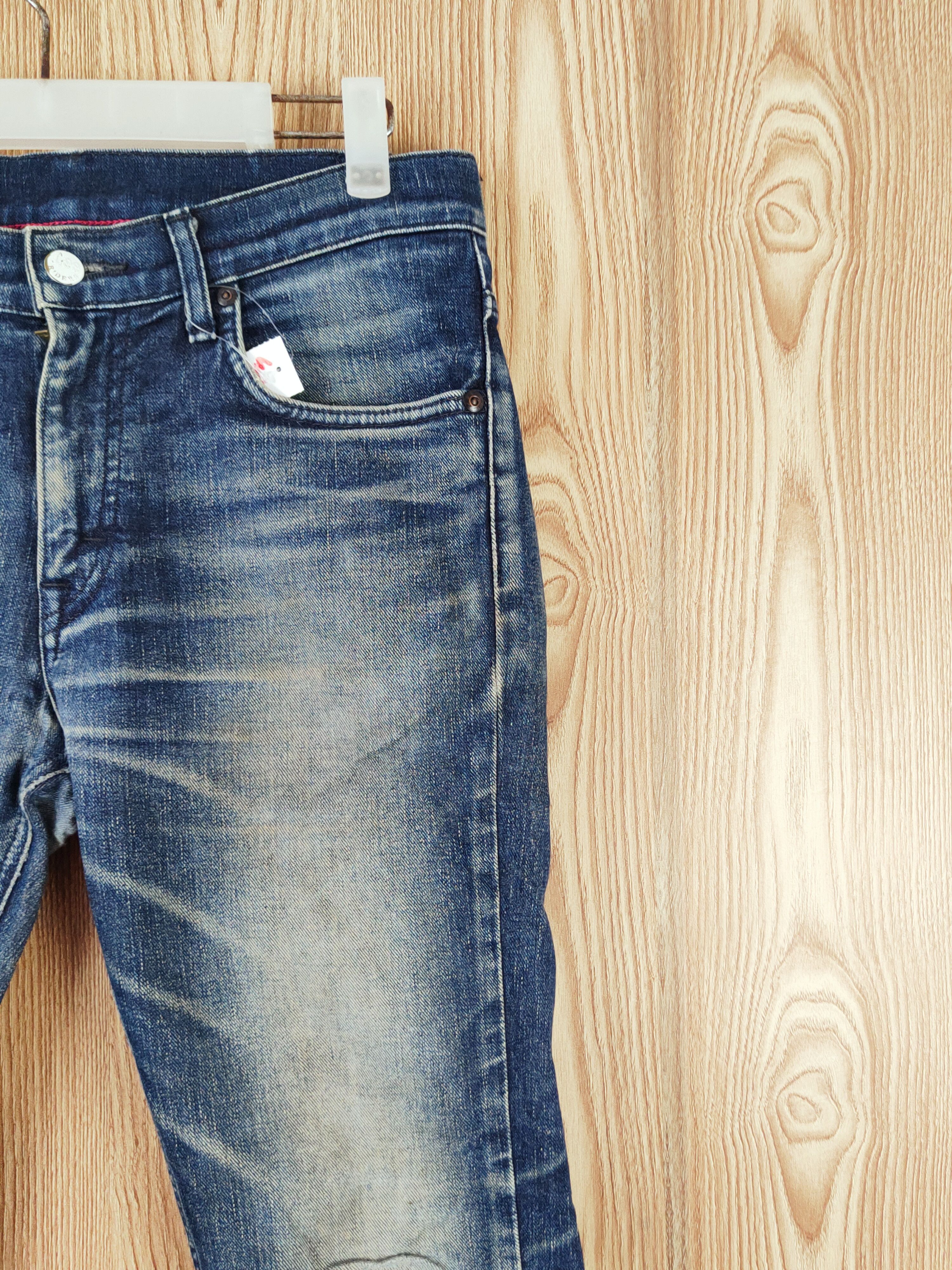 Japanese Brand Lee Dark Blue Distressed Ripped Jeans #W795 Size US 29 - 5 Thumbnail