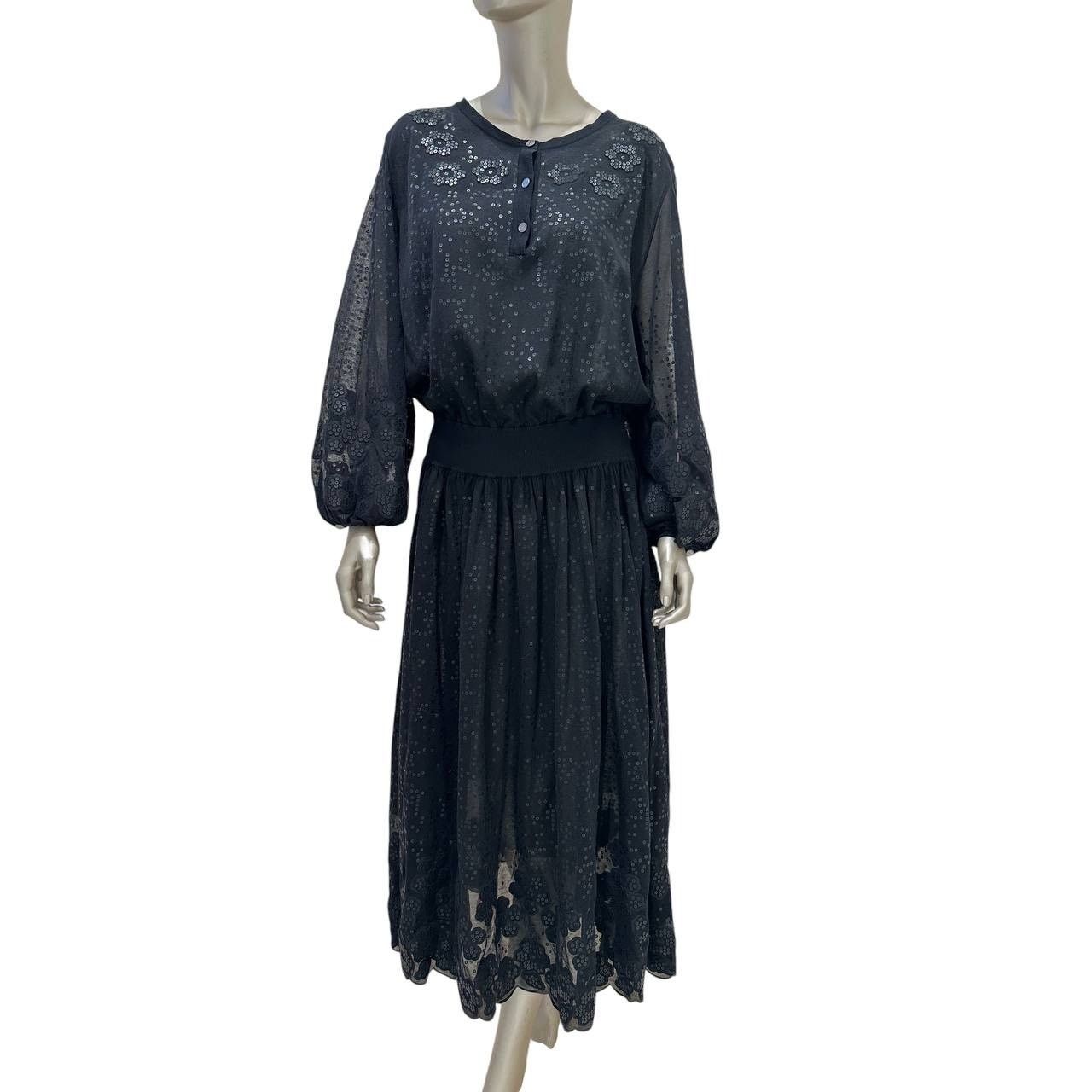 Chanel Chanel Fall 2018 Lace & Silk Blend Sheer Midi Dress Sz.46 Size XL / US 12-14 / IT 48-50 - 1 Thumbnail