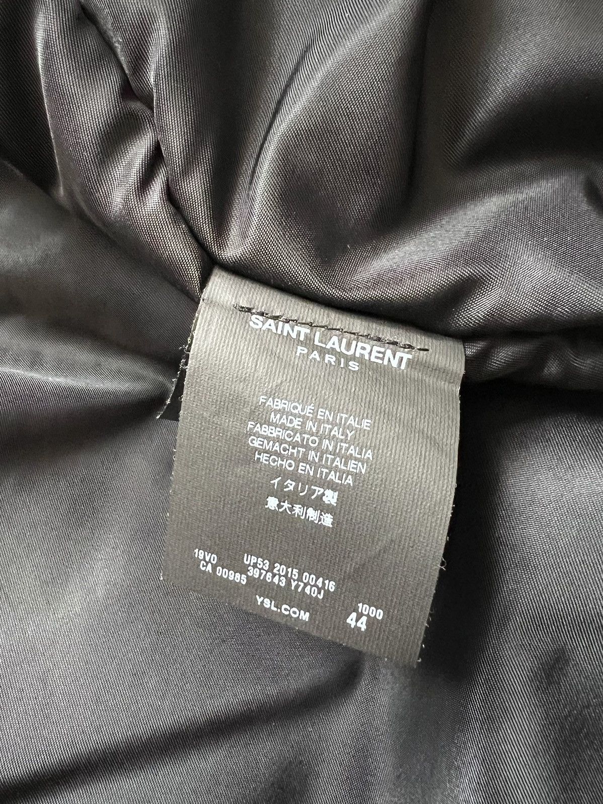 Hedi Slimane × Saint Laurent Paris 15FW Black Nylon MA-1 Bomber Jacket sz44 Size US S / EU 44-46 / 1 - 7 Thumbnail