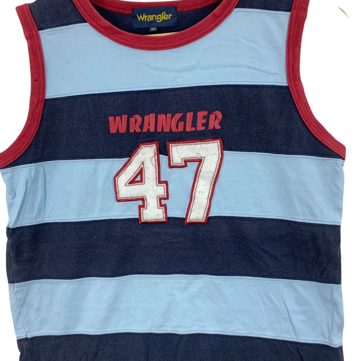 Wrangler WRANGLER USA Union Made Striped Tank Top Tee Shirt No 47 Size S / US 4 / IT 40 - 6 Thumbnail