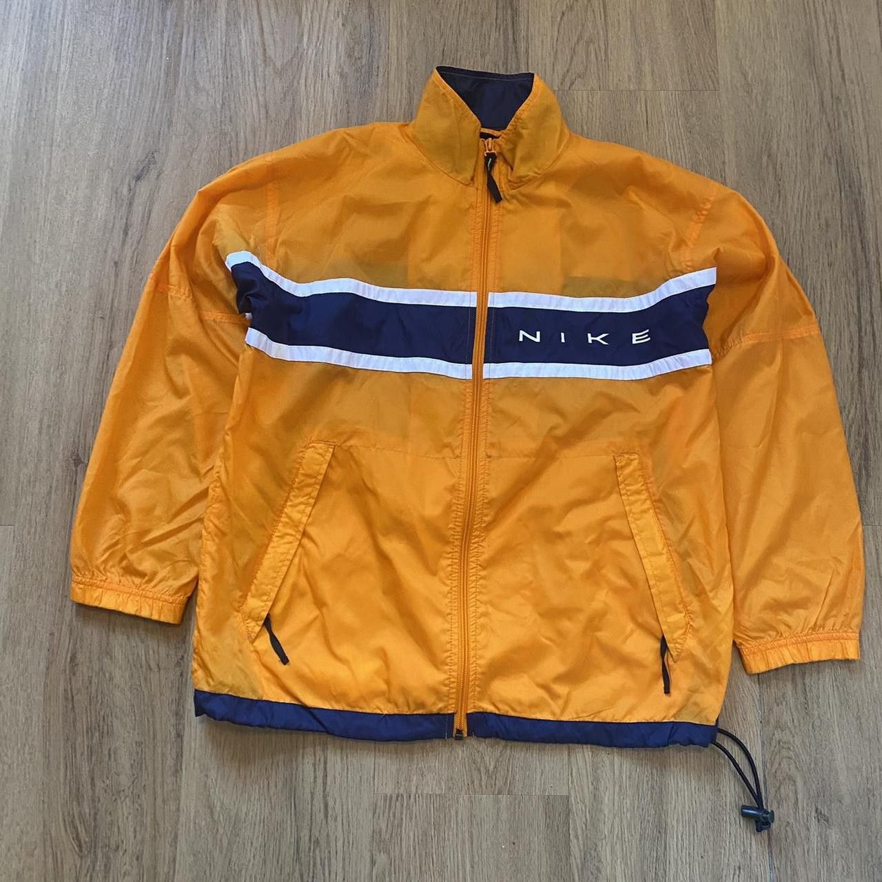 Nike 90s Vintage Orange Nike Windbreaker Jacket Rain Size US XS / EU 42 / 0 - 1 Thumbnail