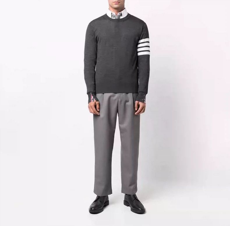 Thom Browne Thom Browne size0 Four bar wool knit sweater Size US XS / EU 42 / 0 - 1 Thumbnail