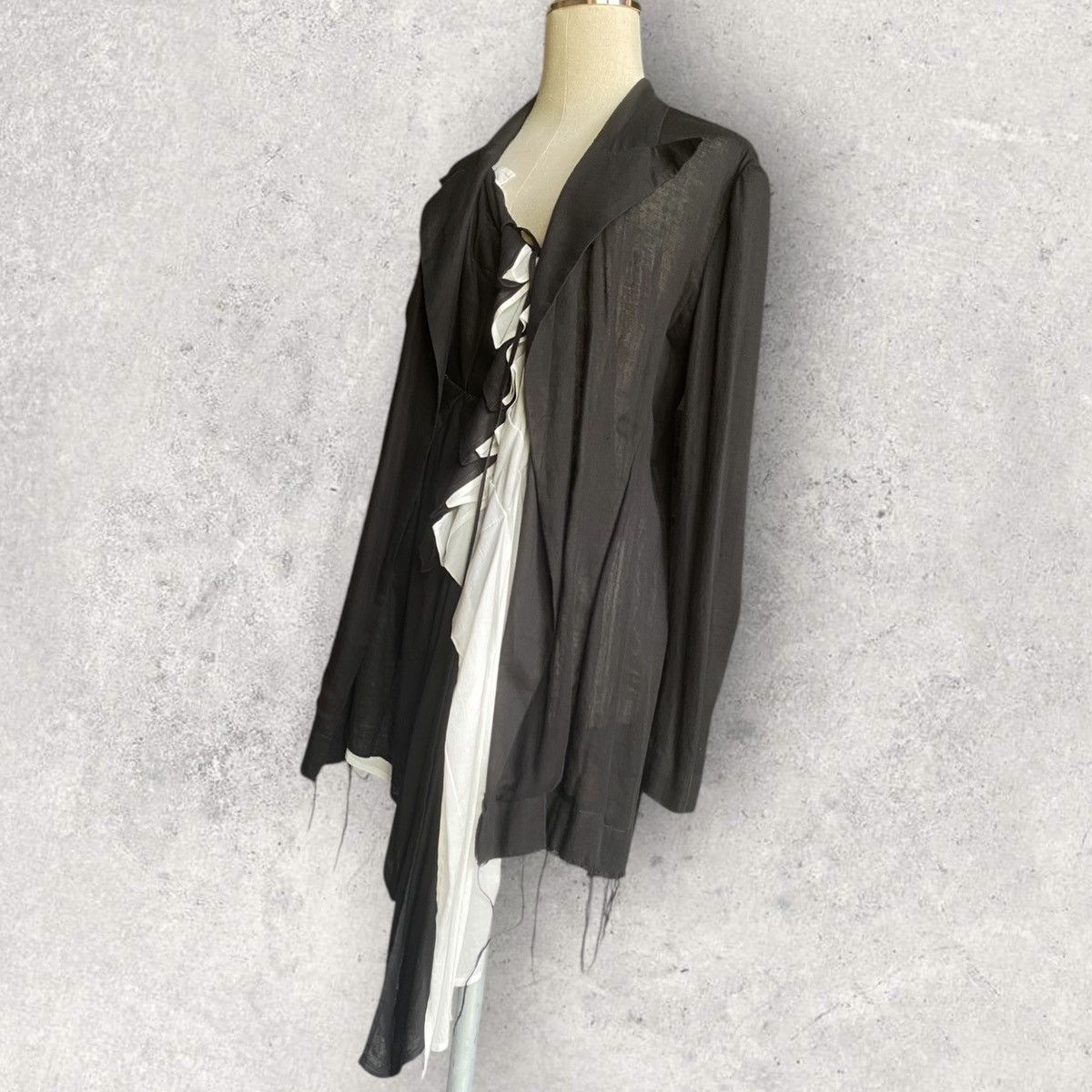 Yohji Yamamoto NWT Runway SS23 Frill Blazer Size L / US 10 / IT 46 - 2 Thumbnail
