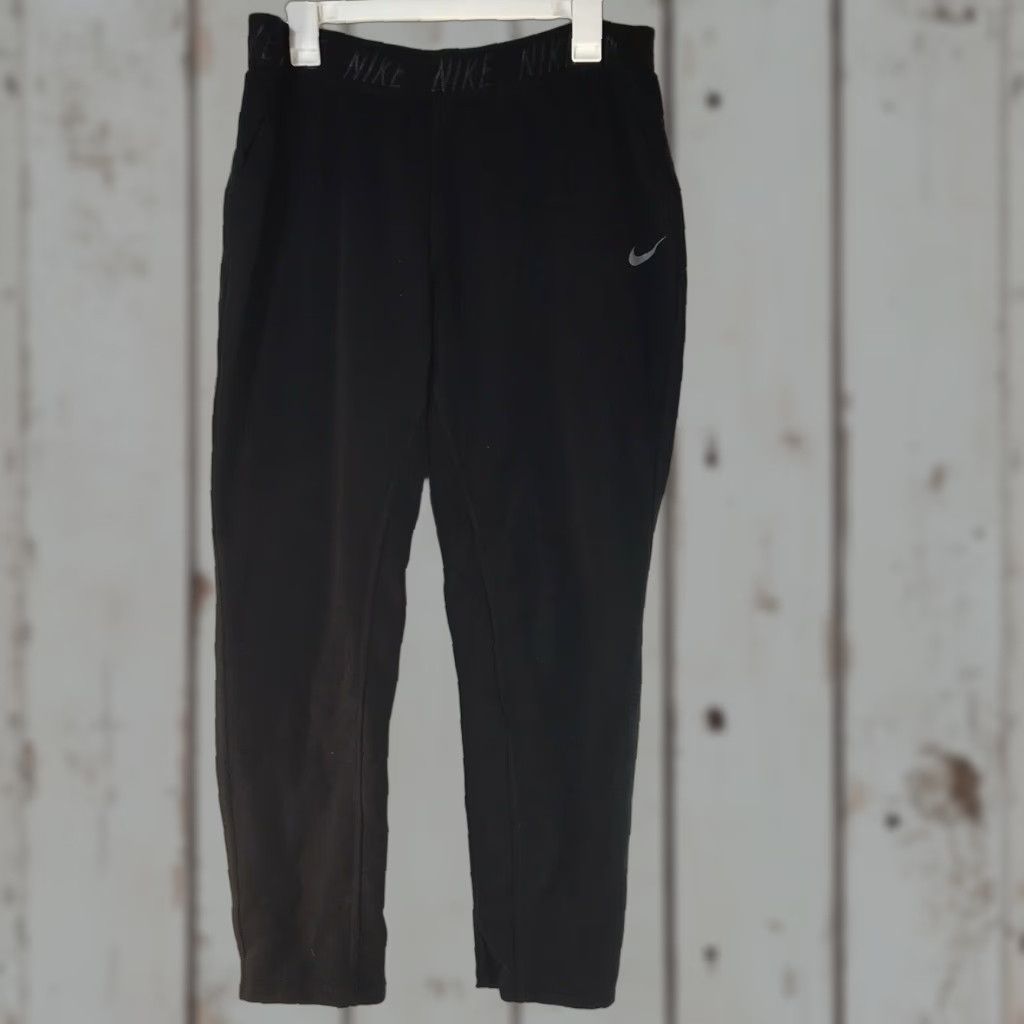 Nike VINTAGE Nike Dri-FIT Sweatpants Womens XL Black Athleisure Activewear Pants Size 40" / US 18 - 1 Thumbnail
