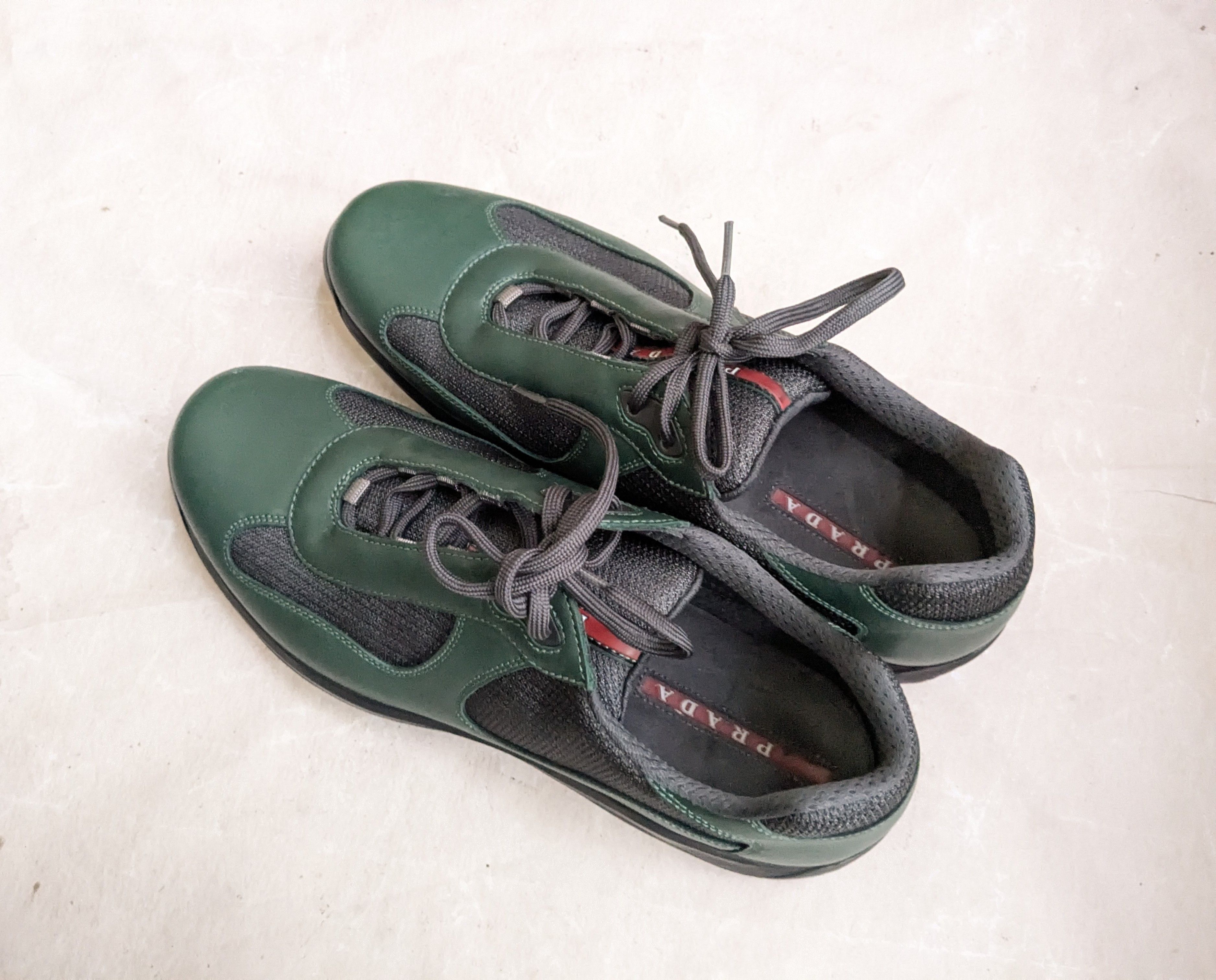 Prada Prada America's Cup Green 11.5 Leather Low Tops Size US 11.5 / EU 44-45 - 14 Thumbnail