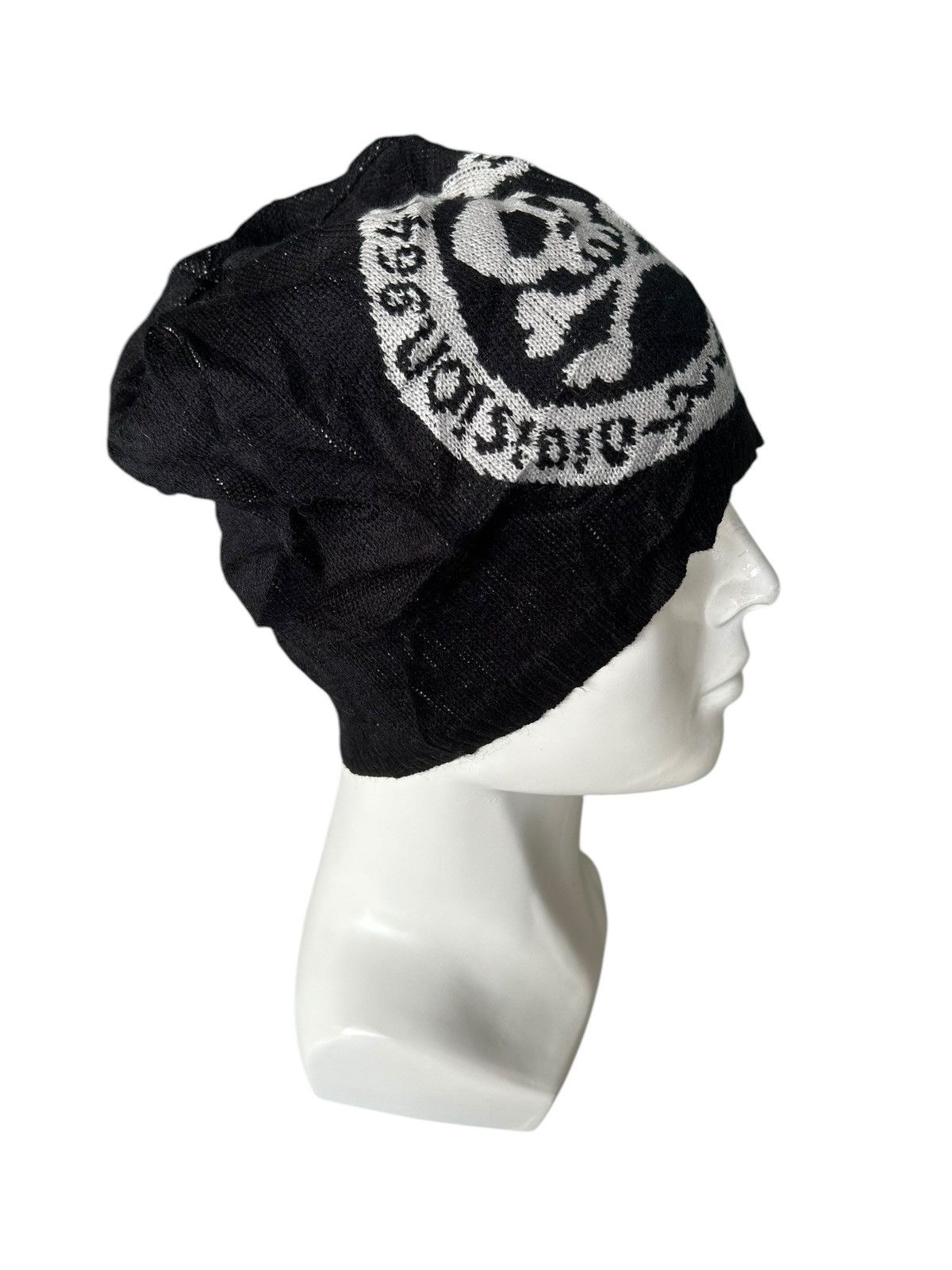 14th Addiction × Japanese Brand × Le Grande Bleu (L.G.B.) Skull Japanese Punk Bondage Beanie Hats ☠️☠️ Size ONE SIZE - 2 Thumbnail