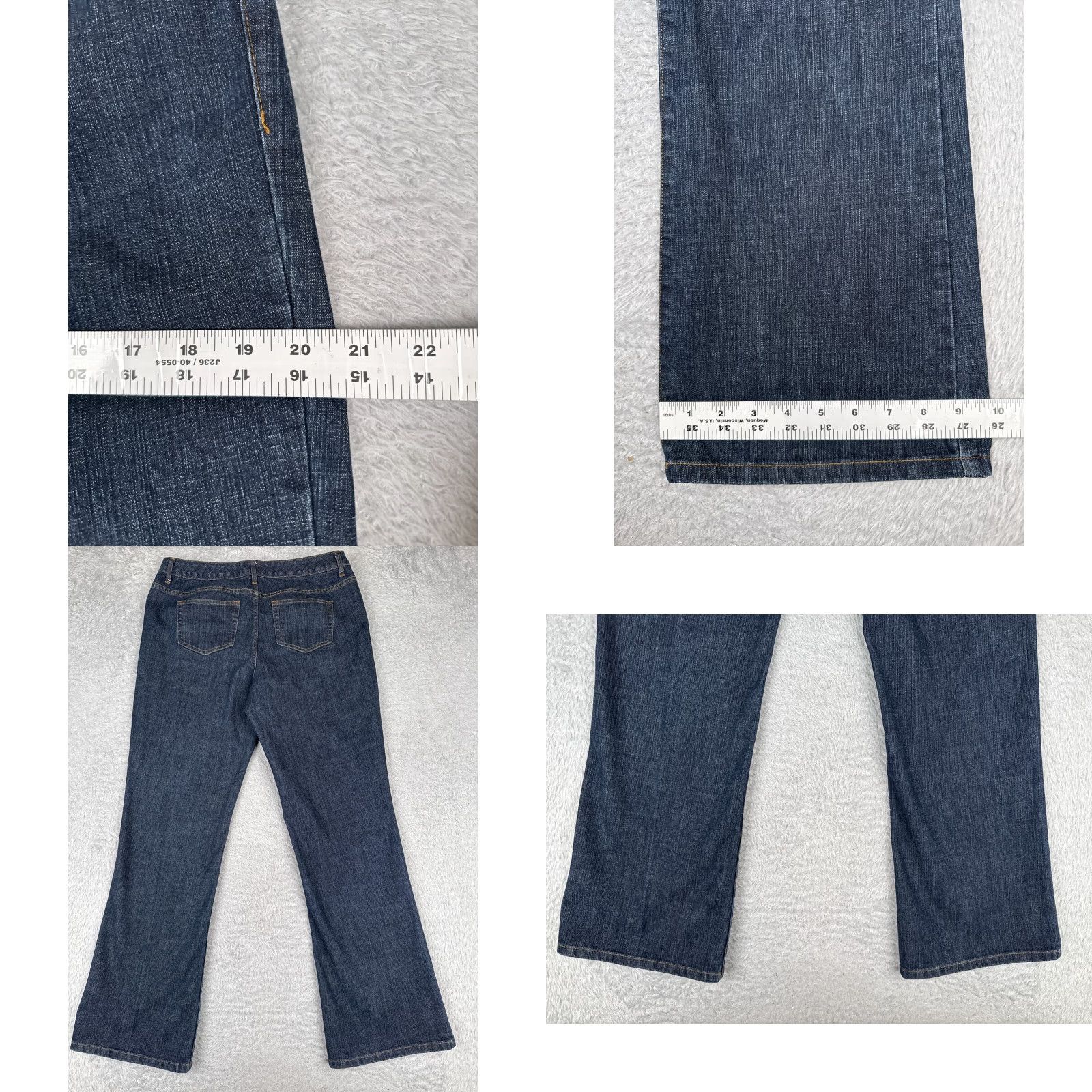 Vintage Bobbie Brooks Jeans Women 14 Blue Denim Bootcut Mid Rise Cotton Blend 33x31 Distressed Zip 5-Pocket Womens Size 36" / US 14 / IT 50 - 9 Thumbnail