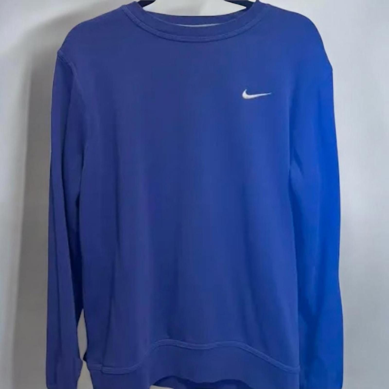 Nike Vtg. Nike Blue Crew Sweatshirt - Size L Size US L / EU 52-54 / 3 - 5 Thumbnail