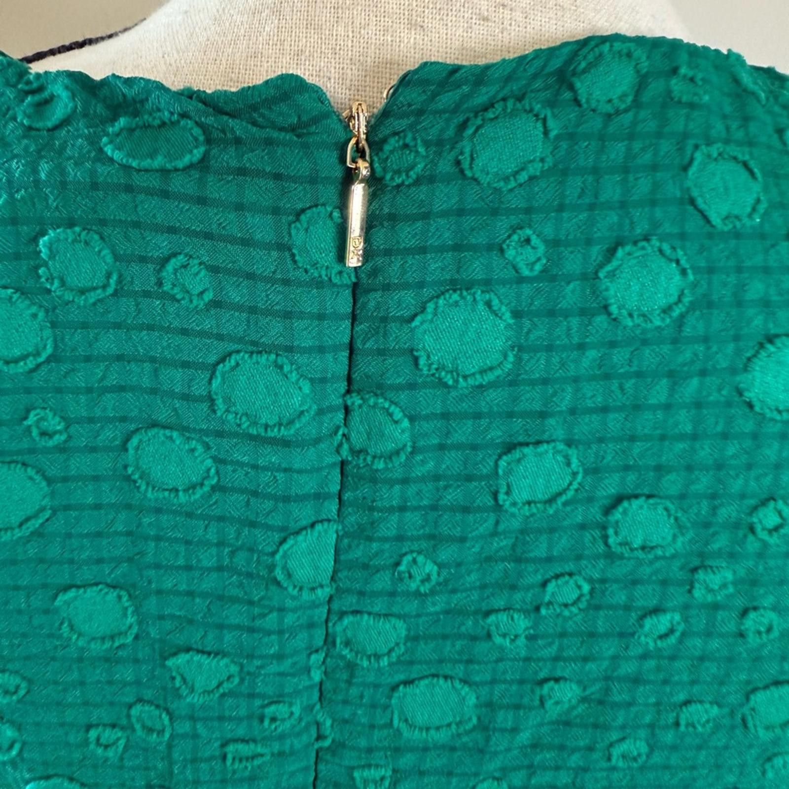 DKNY DKNY green sleeveless midi dress textured pattern SZ 8 Size M / US 6-8 / IT 42-44 - 5 Thumbnail