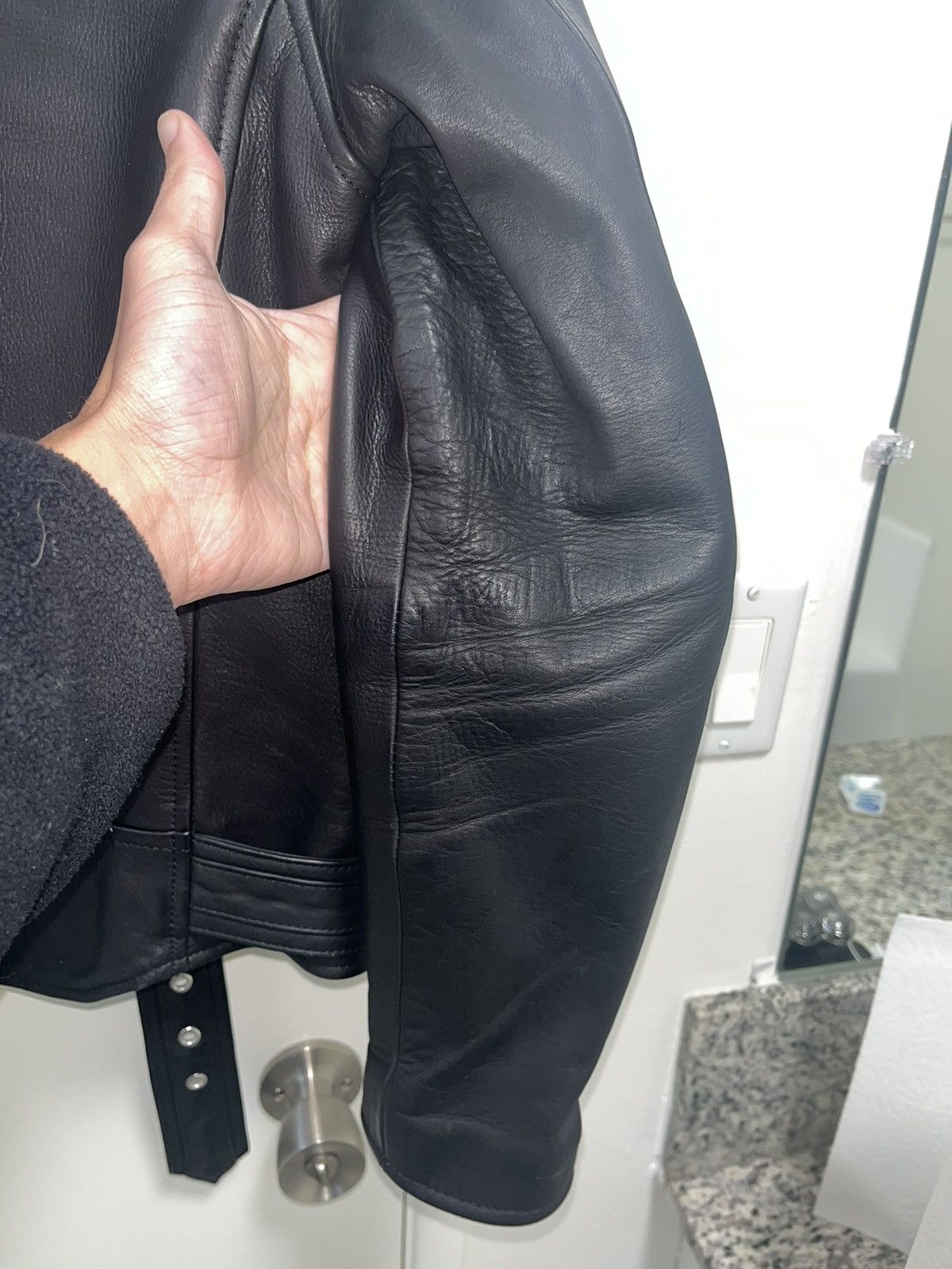 John Elliott John Elliott Blackmeans Leather Jacket Black Small/Medium Size US M / EU 48-50 / 2 - 5 Thumbnail