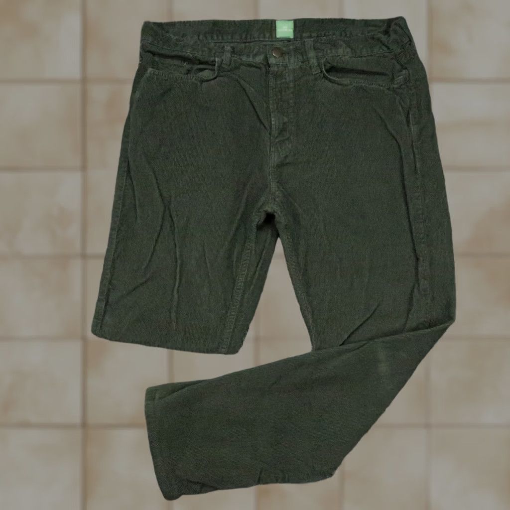 Sid Mashburn Sid Mashburn Green Corduroy Pants Mens 34x27 5 Pocket Flat Front Straight Cord Size US 34 / EU 50 - 1 Thumbnail