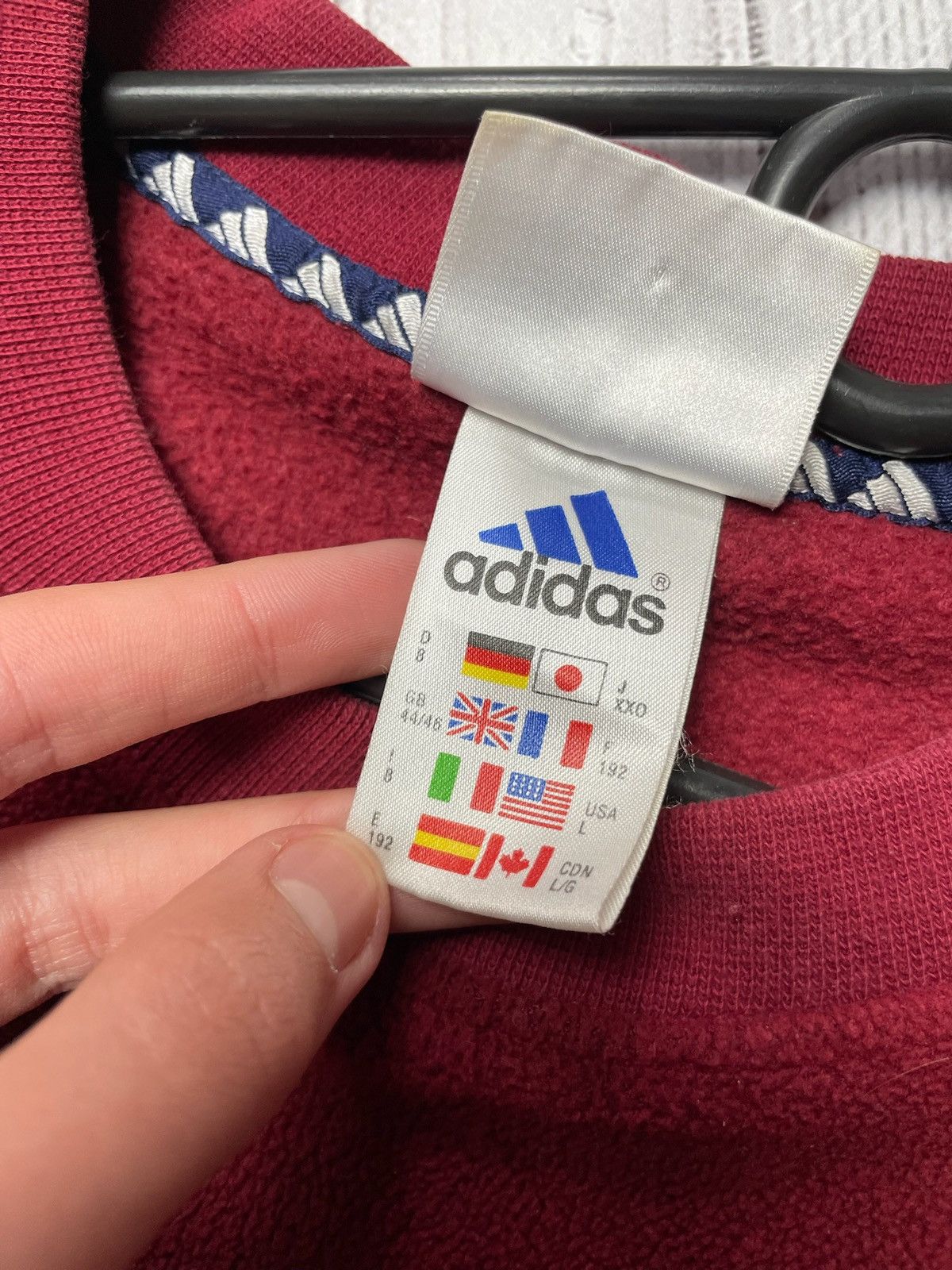 Adidas Adidas big logo vintage fleece sweatshirt size L large Size US L / EU 52-54 / 3 - 5 Thumbnail
