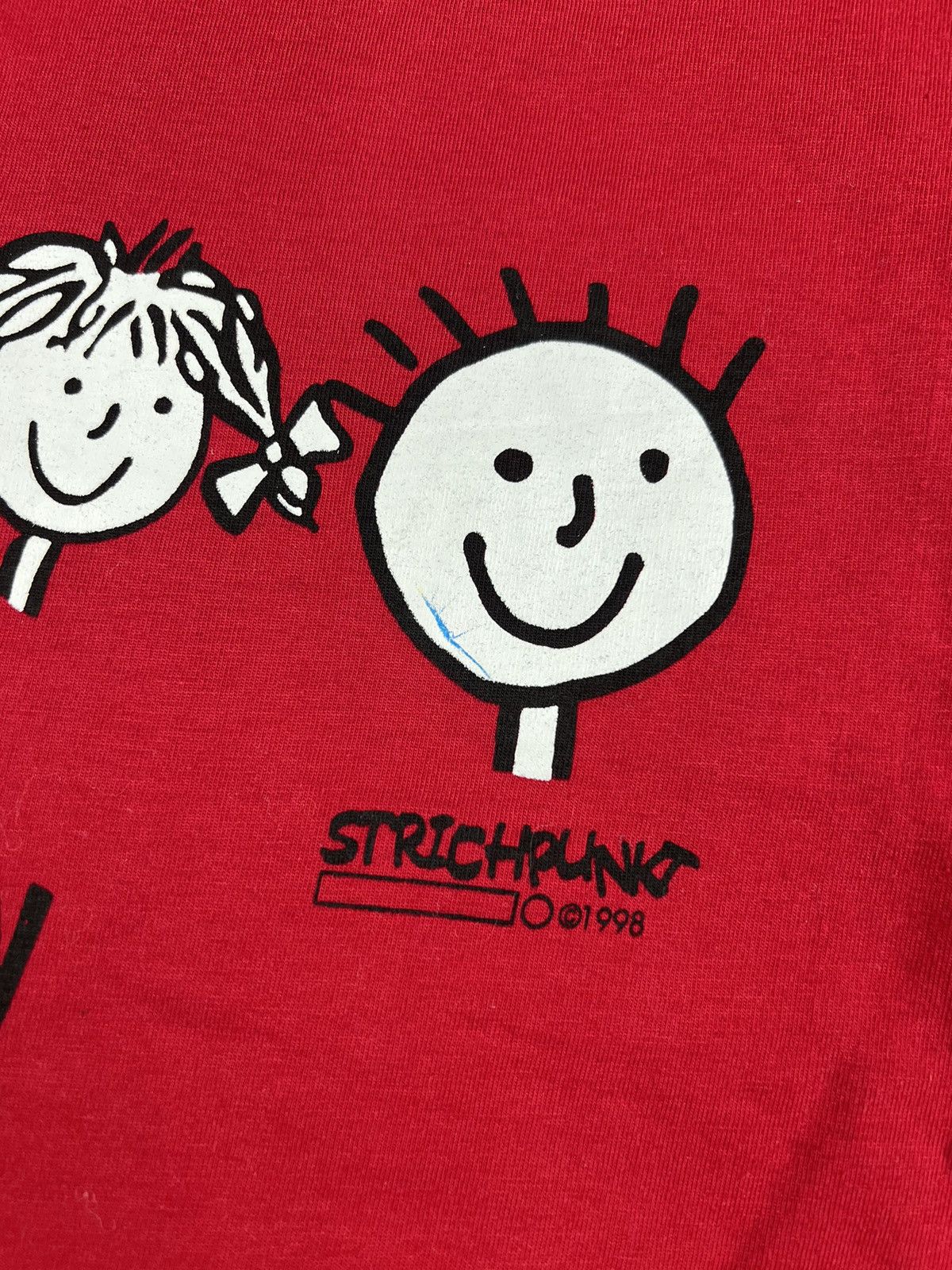 Vintage Vintage 1998 Srtichpunkt Germany Family Y2K Faded Tee Shirt Size US L / EU 52-54 / 3 - 6 Thumbnail