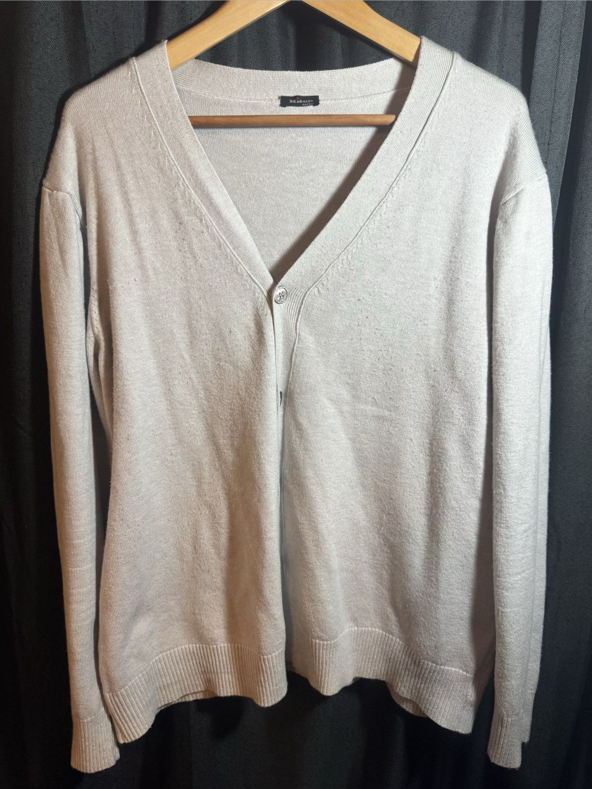 Kiton Kiton Napoli Men’s Cardigan Sweater Grey Size L Size US L / EU 52-54 / 3 - 1 Thumbnail