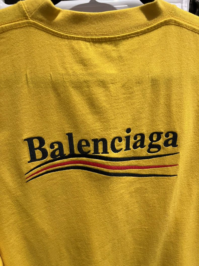 Balenciaga Balenciaga Mustard Yellow Embroidered Coke Short Sleeve Ne Size US S / EU 44-46 / 1 - 7 Thumbnail