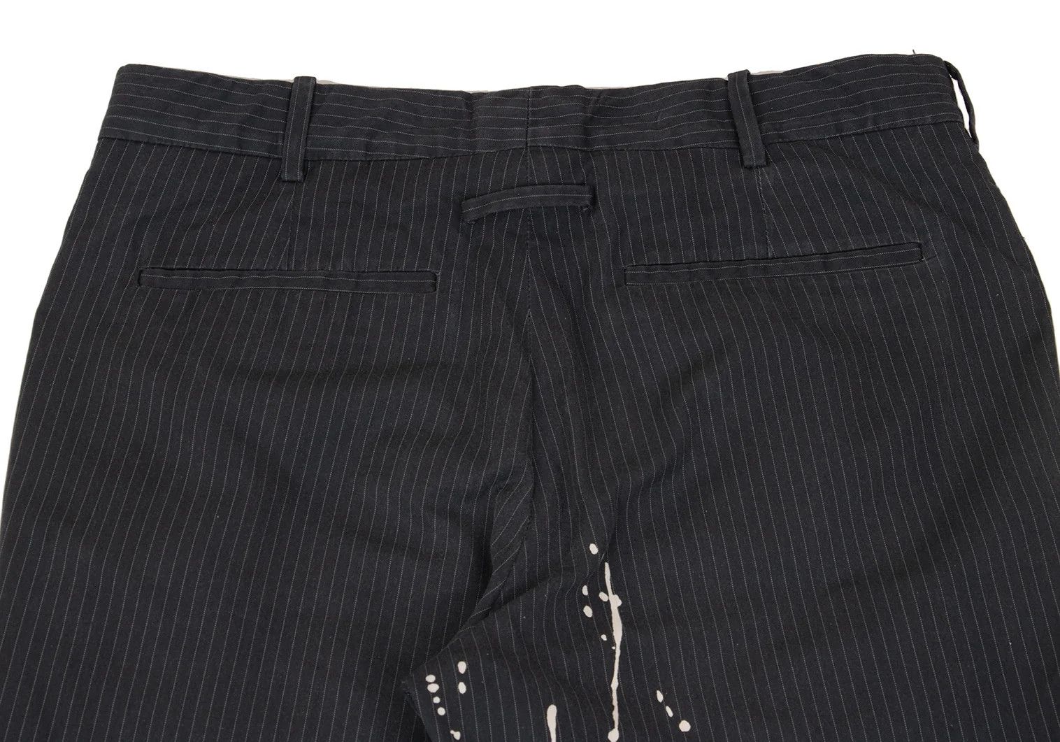 Jean Paul Gaultier Cotton Stripe Paint Pants Navy White Size 46 Size US 30 / EU 46 - 15 Thumbnail